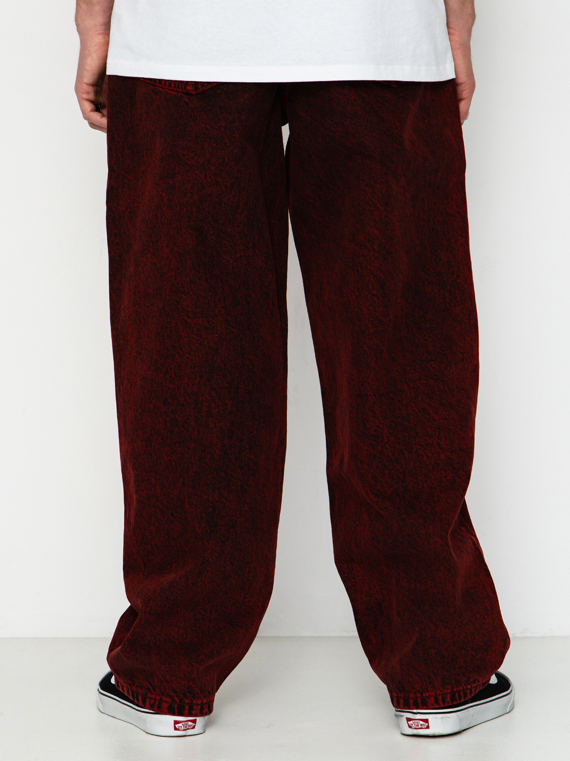 Spodnie Vans Check 5 Baggy Acid Overdyed Denim (racing red)