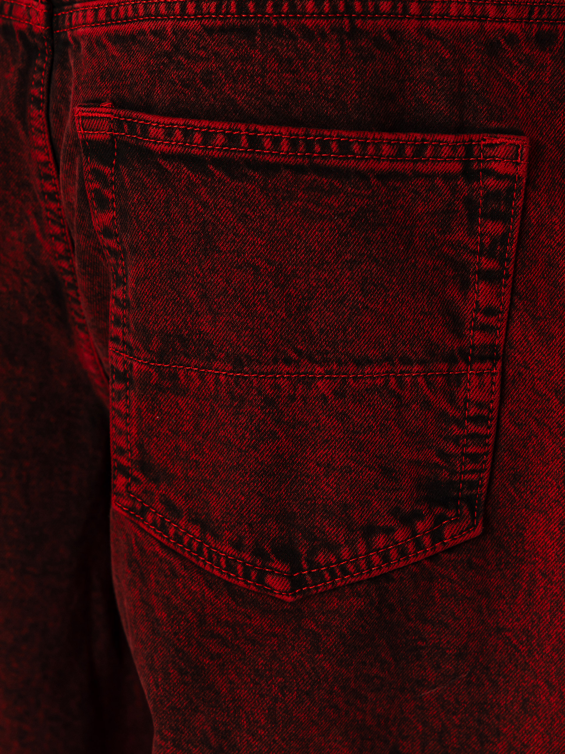 Spodnie Vans Check 5 Baggy Acid Overdyed Denim (racing red)