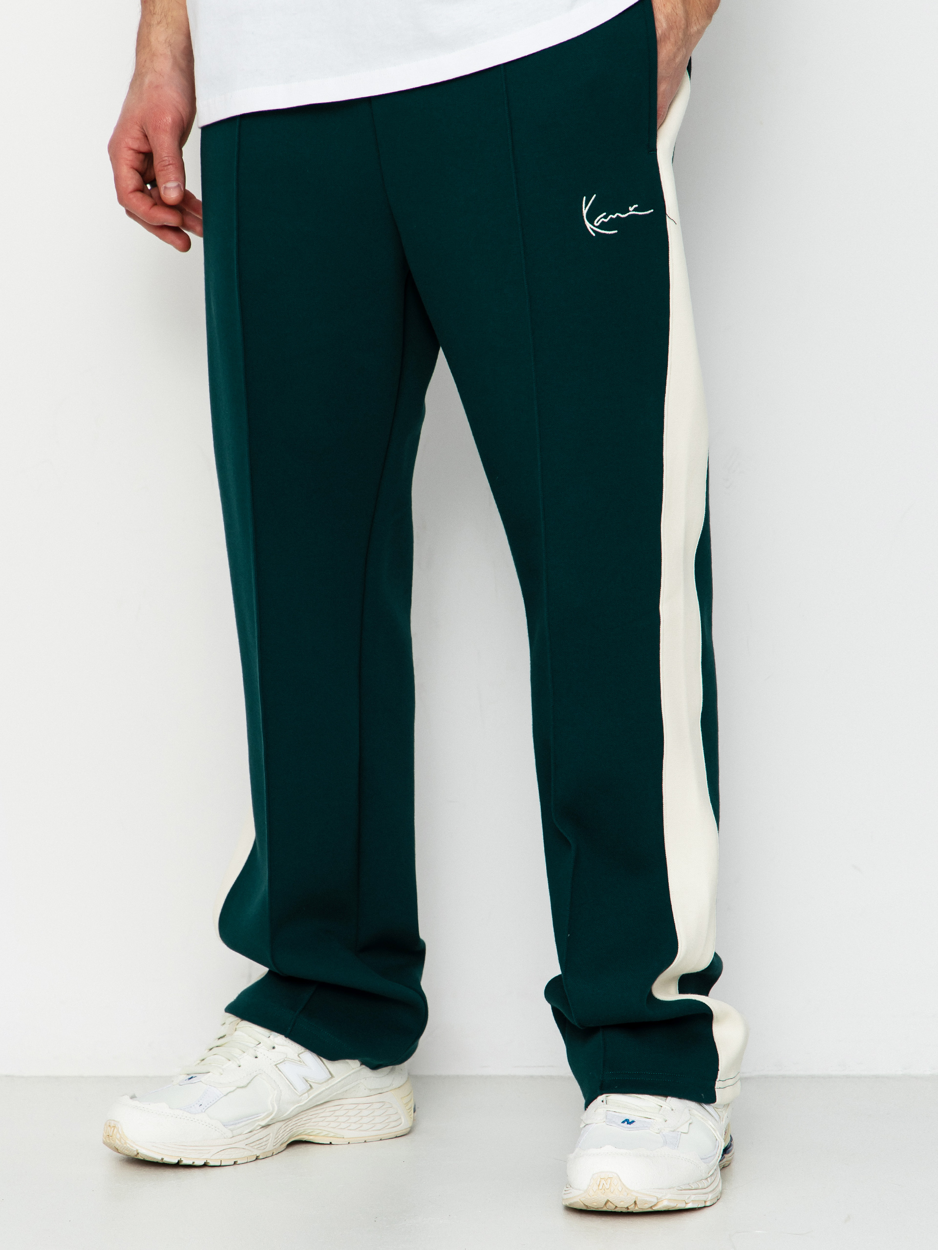 Spodnie Karl Kani Signature Sidestripe Pique (green)
