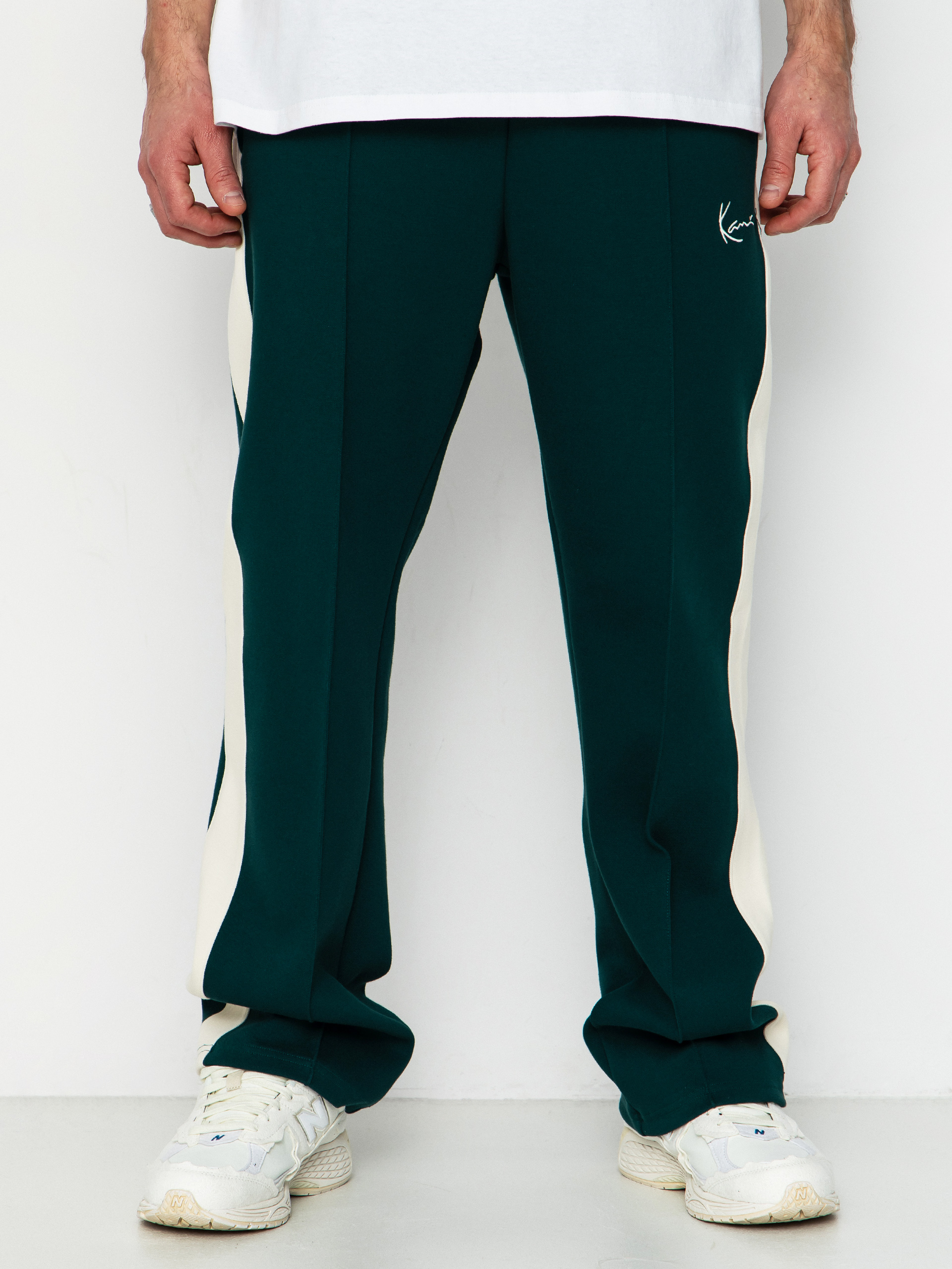 Spodnie Karl Kani Signature Sidestripe Pique (green)