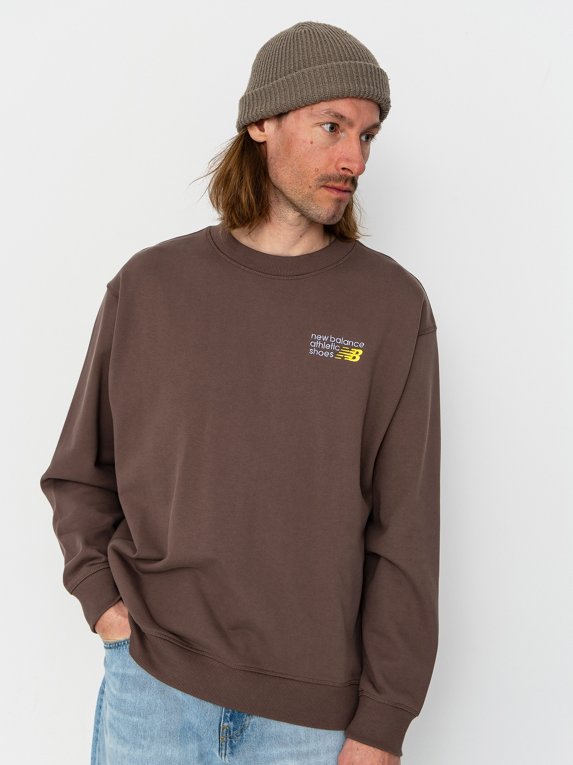 Bluza New Balance Athletics Premium Logo Crew (cortado)