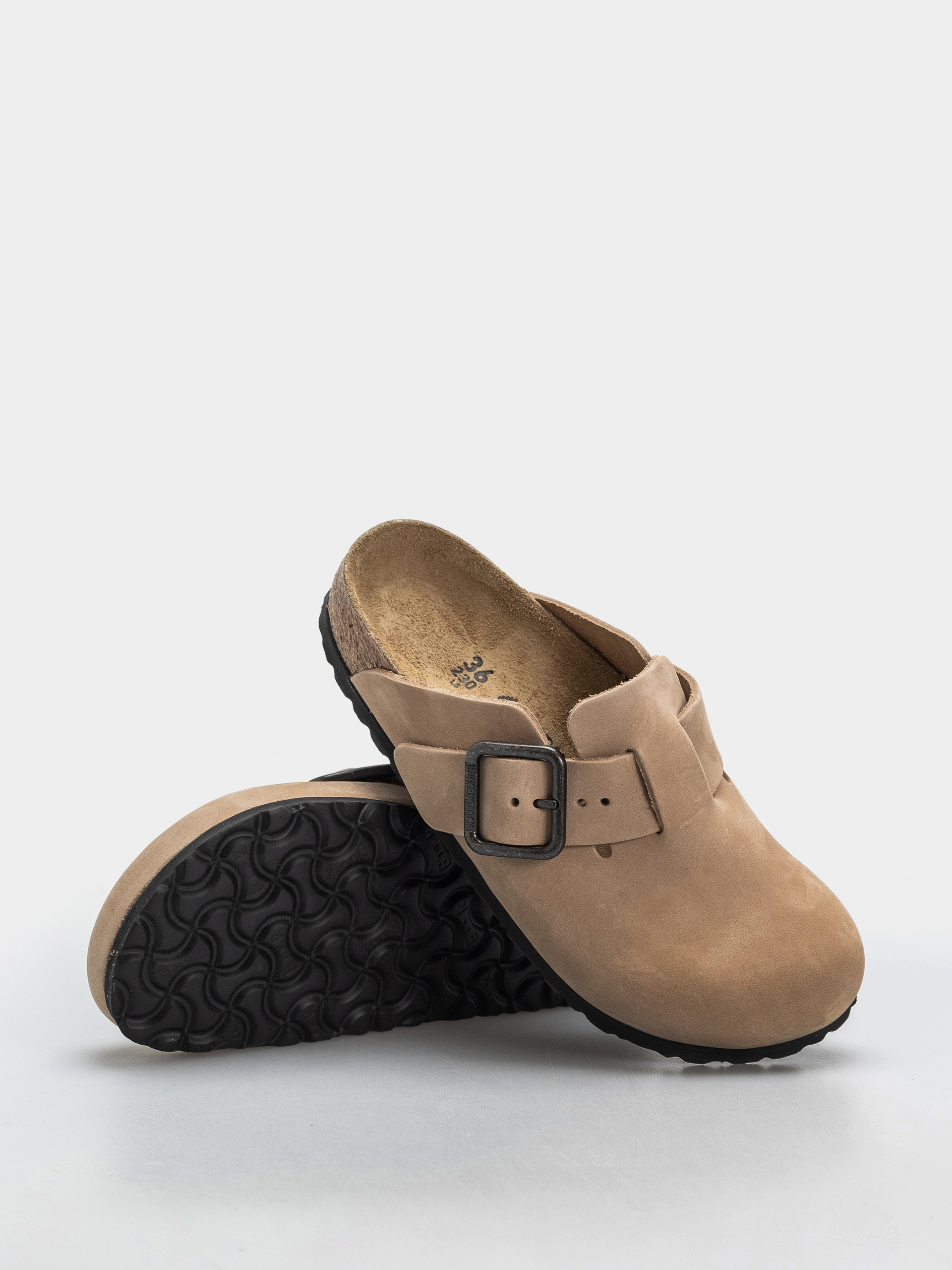 Klapki Birkenstock Boston Wire Buckle Nubuck Leather Narrow (sandcastle)