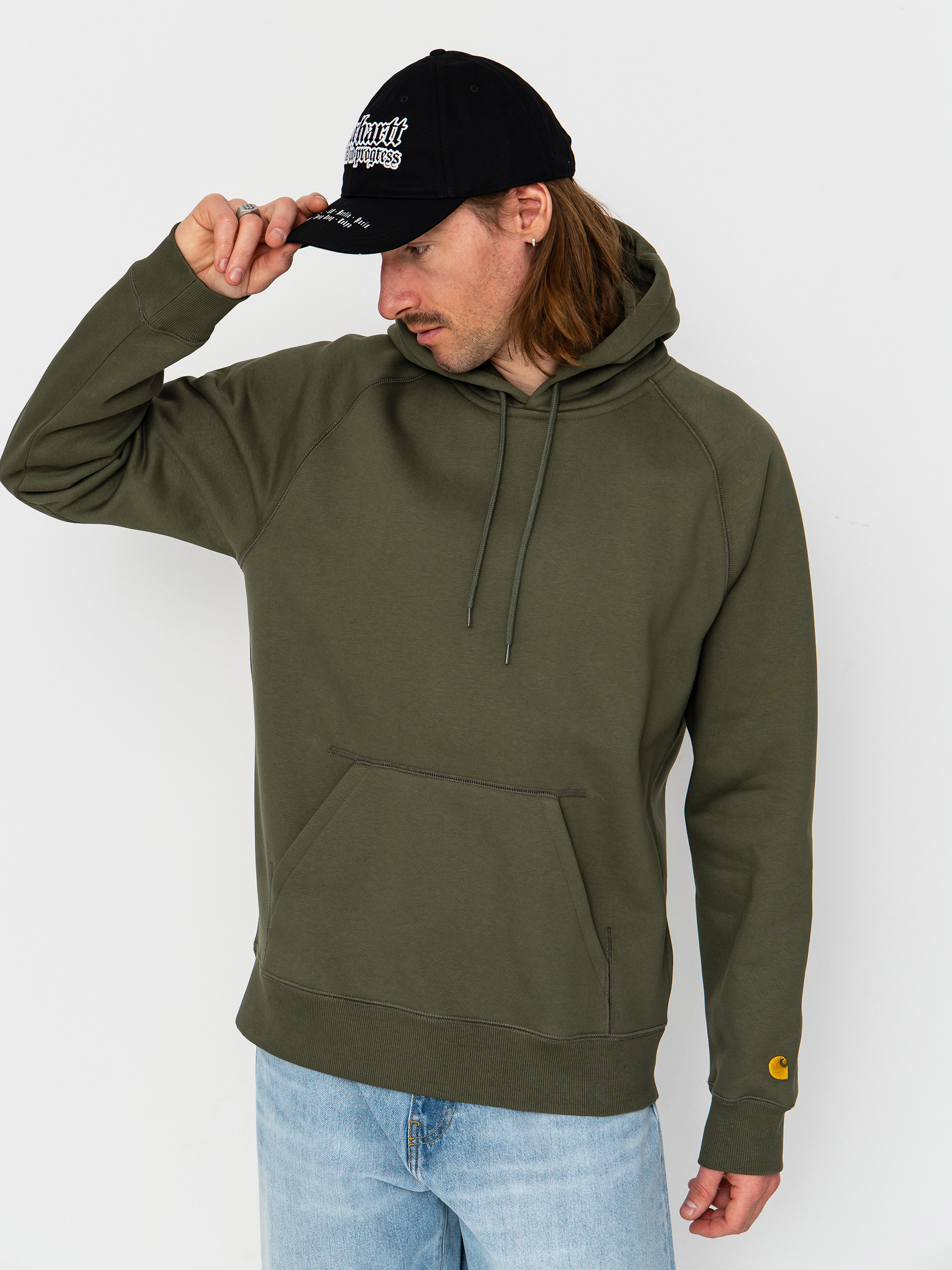 Bluza z kapturem Carhartt WIP Chase HD (leaf/gold)