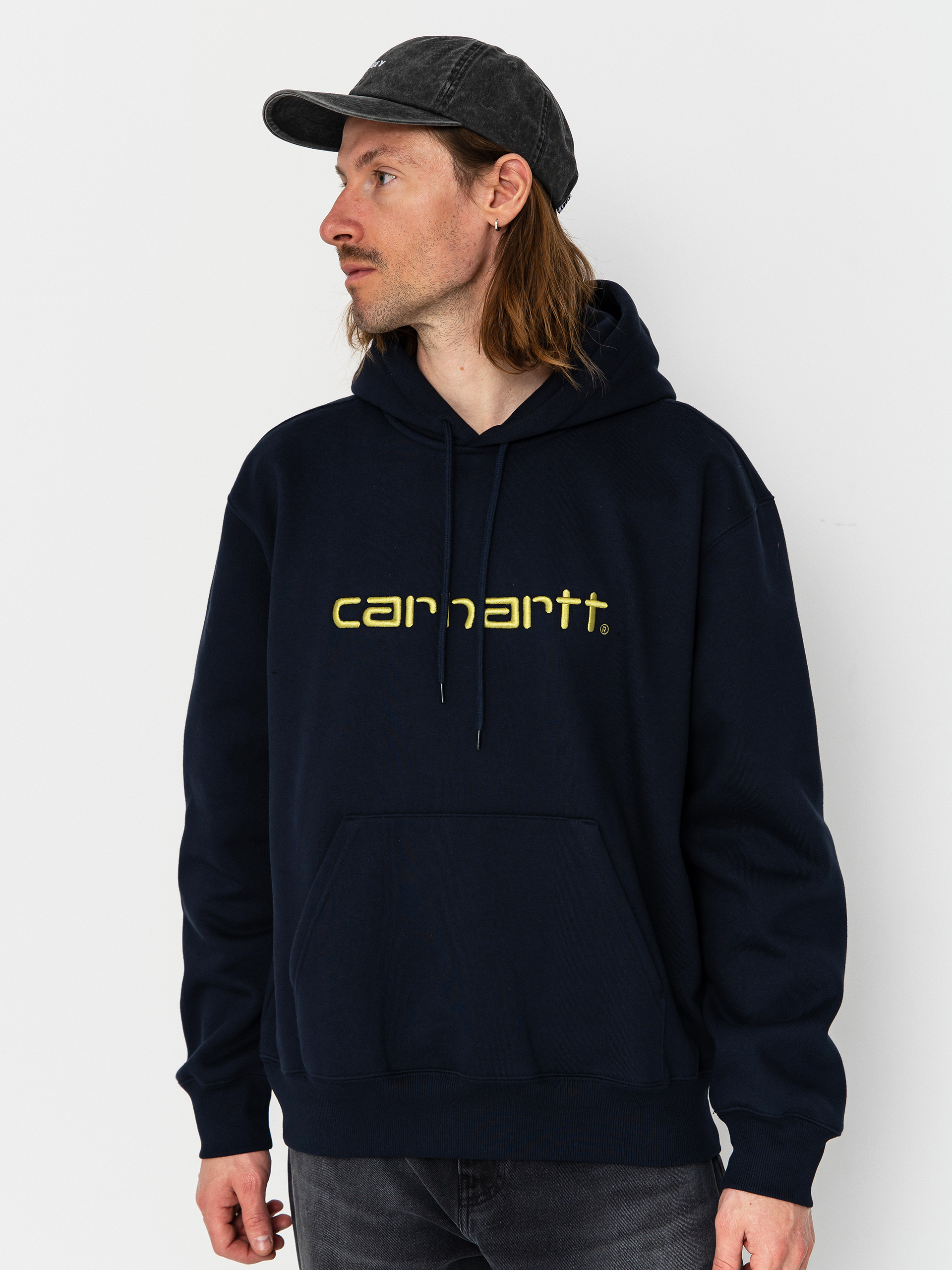 Bluza z kapturem Carhartt WIP Carhartt HD (deep night/gentle green)