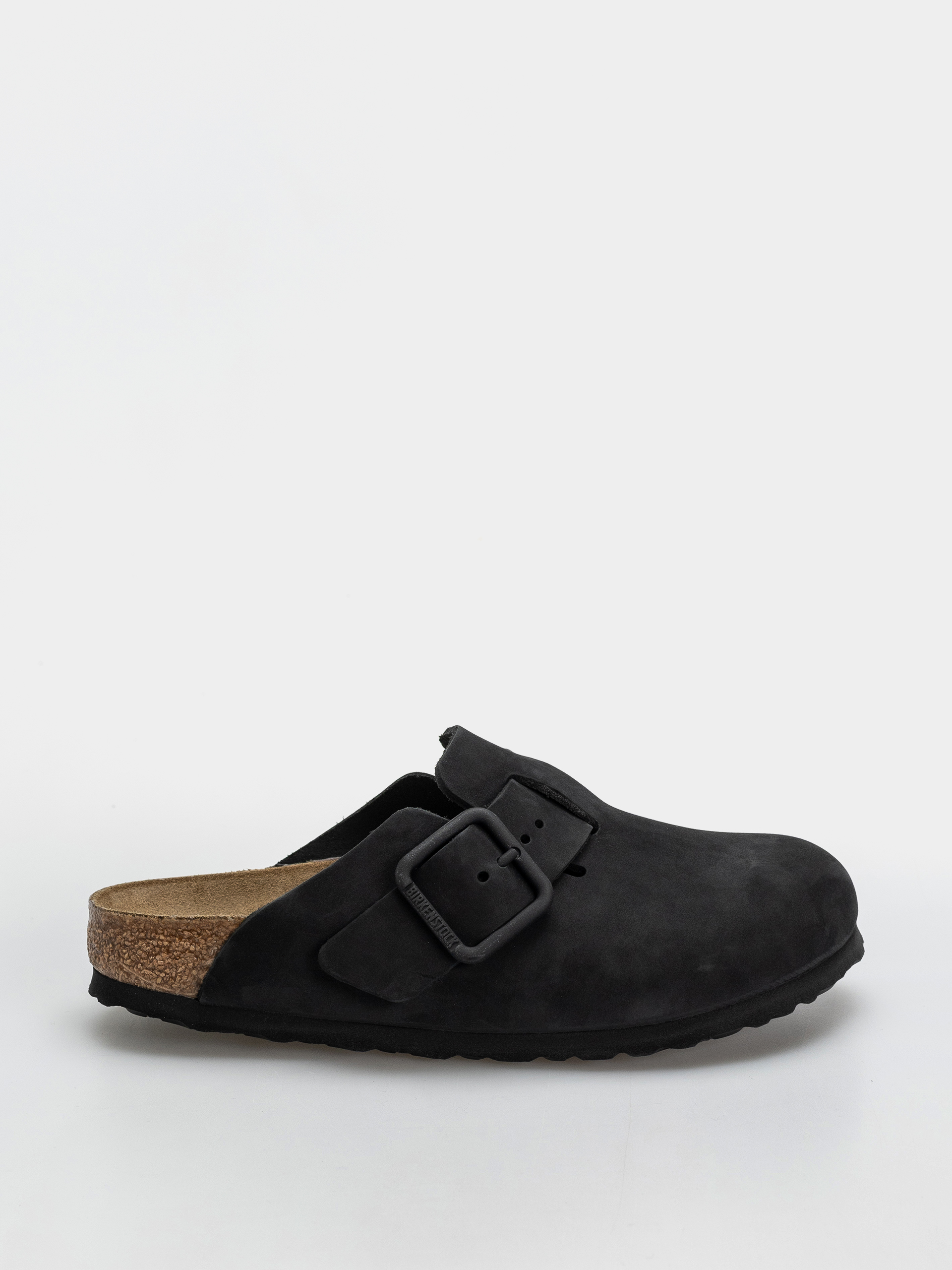 Klapki Birkenstock Boston Wire Buckle Nubuck Leather Narrow (black)