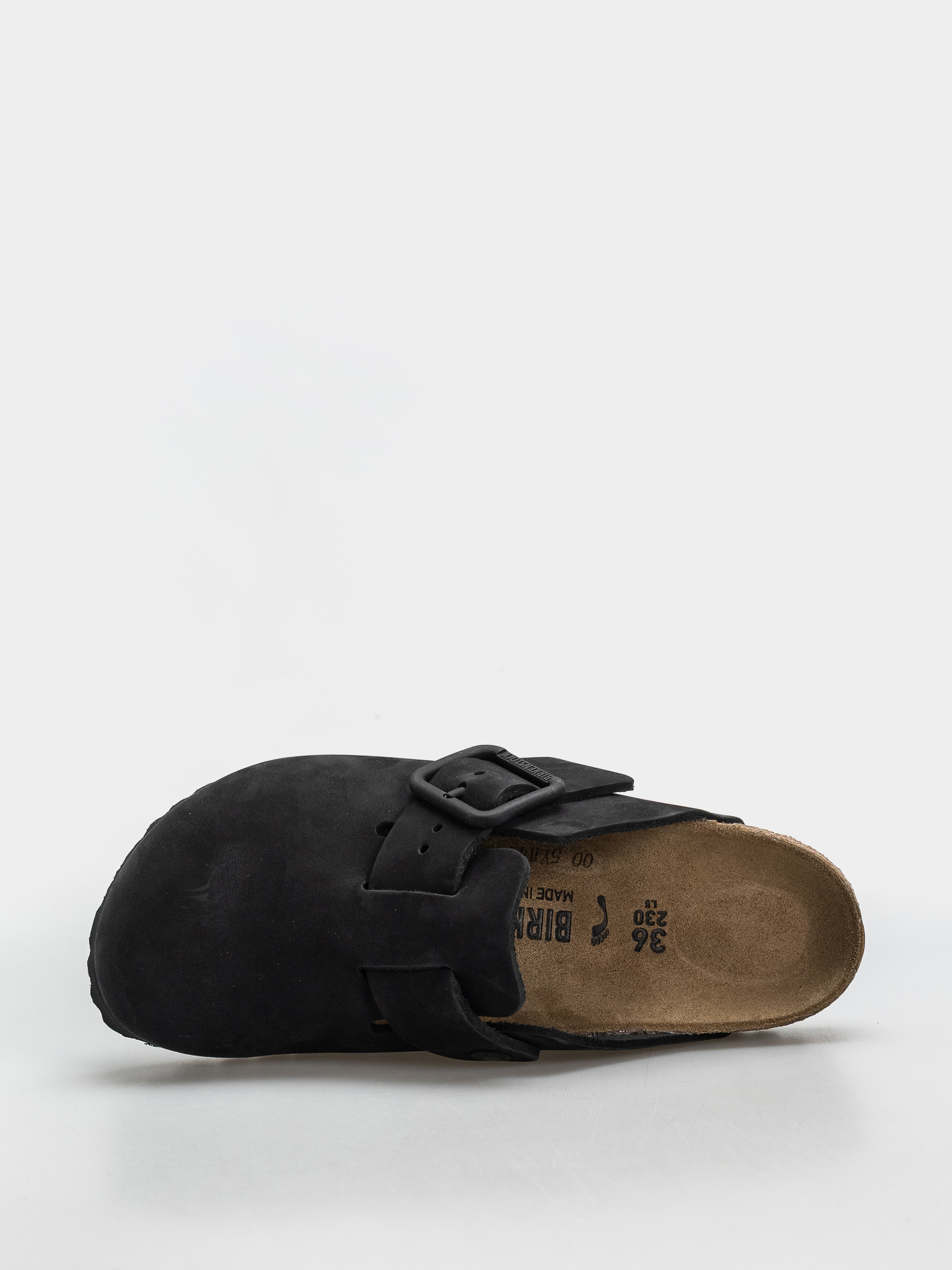 Klapki Birkenstock Boston Wire Buckle Nubuck Leather Narrow (black)