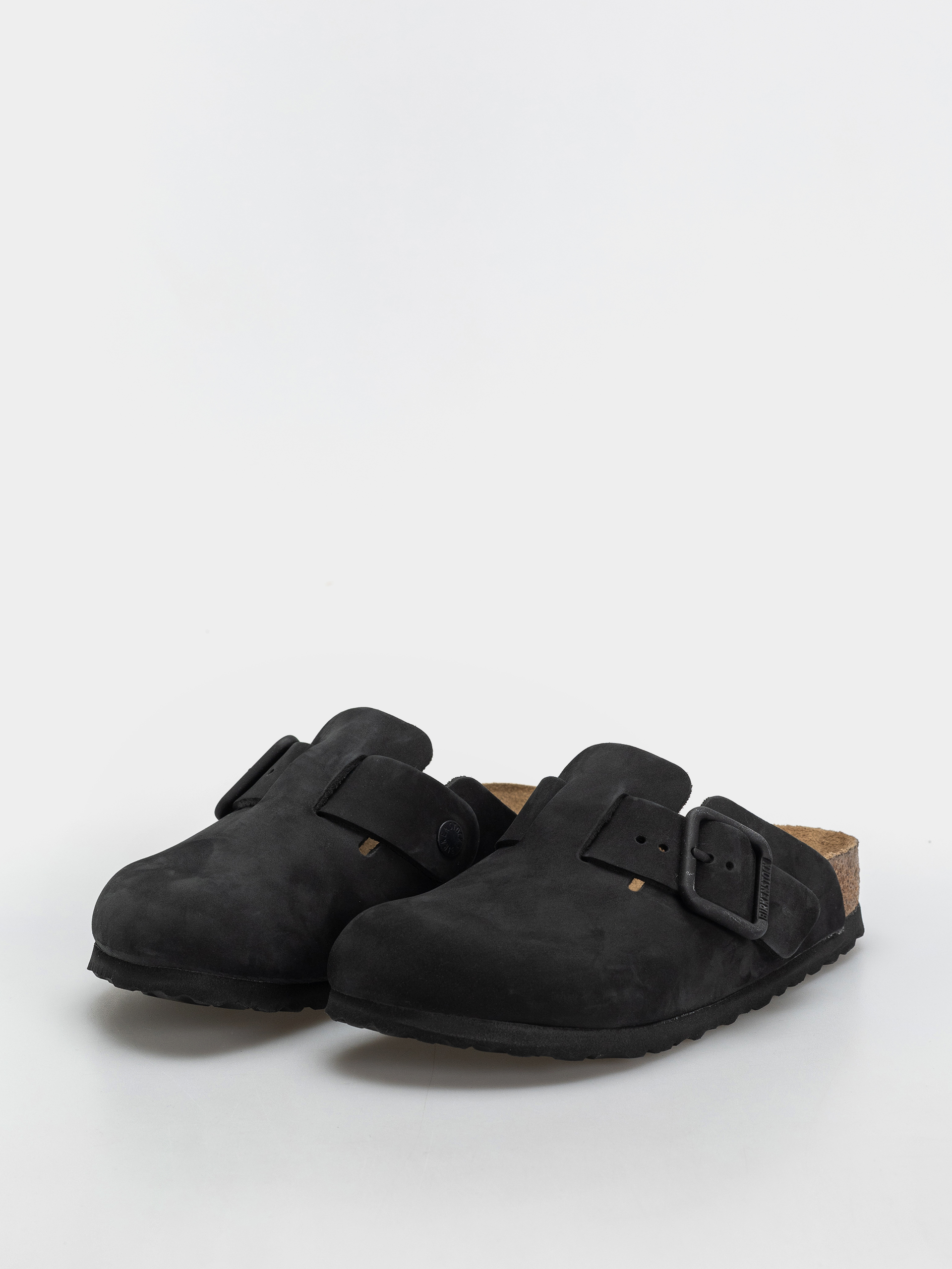 Klapki Birkenstock Boston Wire Buckle Nubuck Leather Narrow (black)