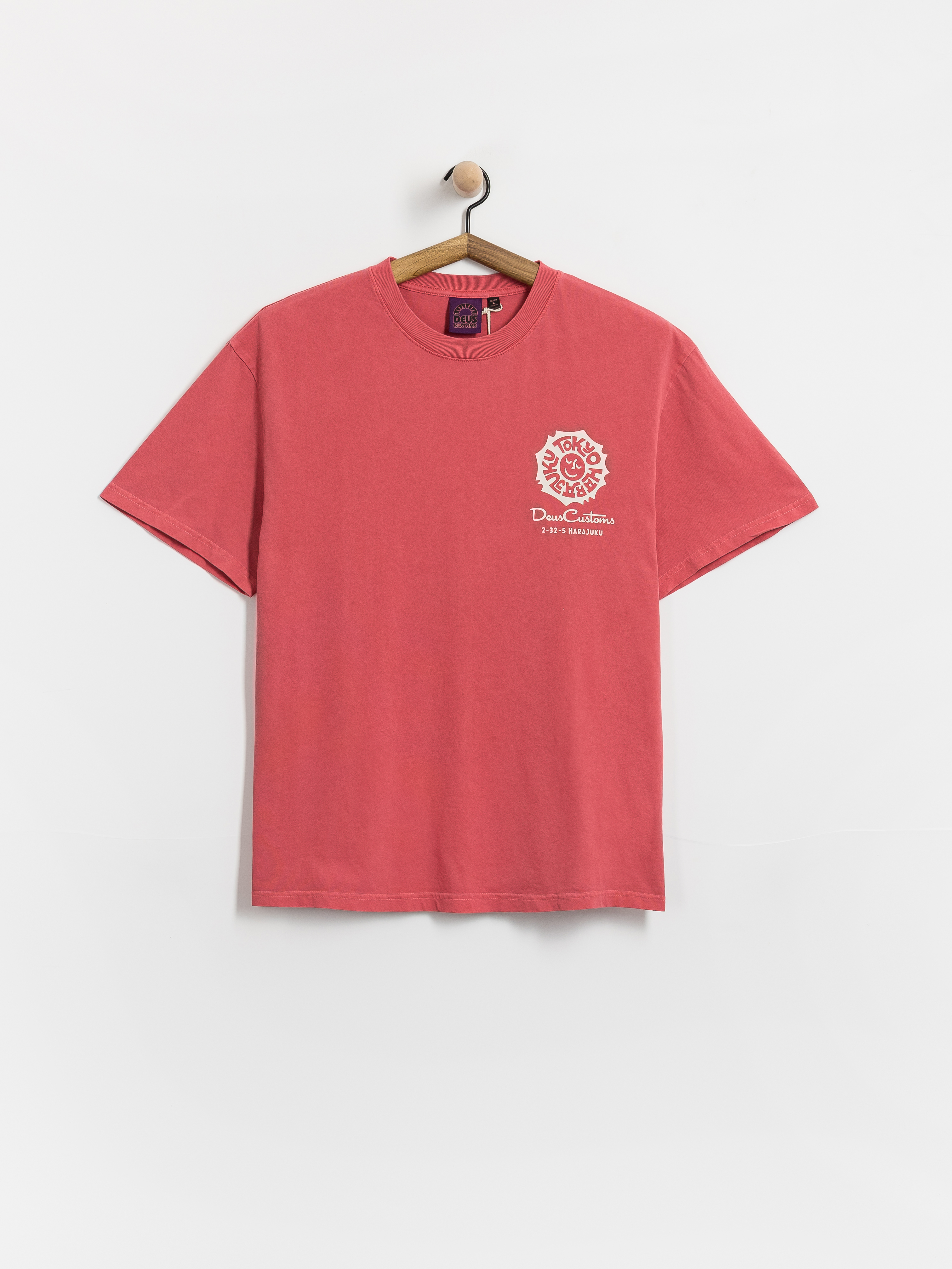 T-shirt Deus Ex Machina Tokyo Address (melon red)