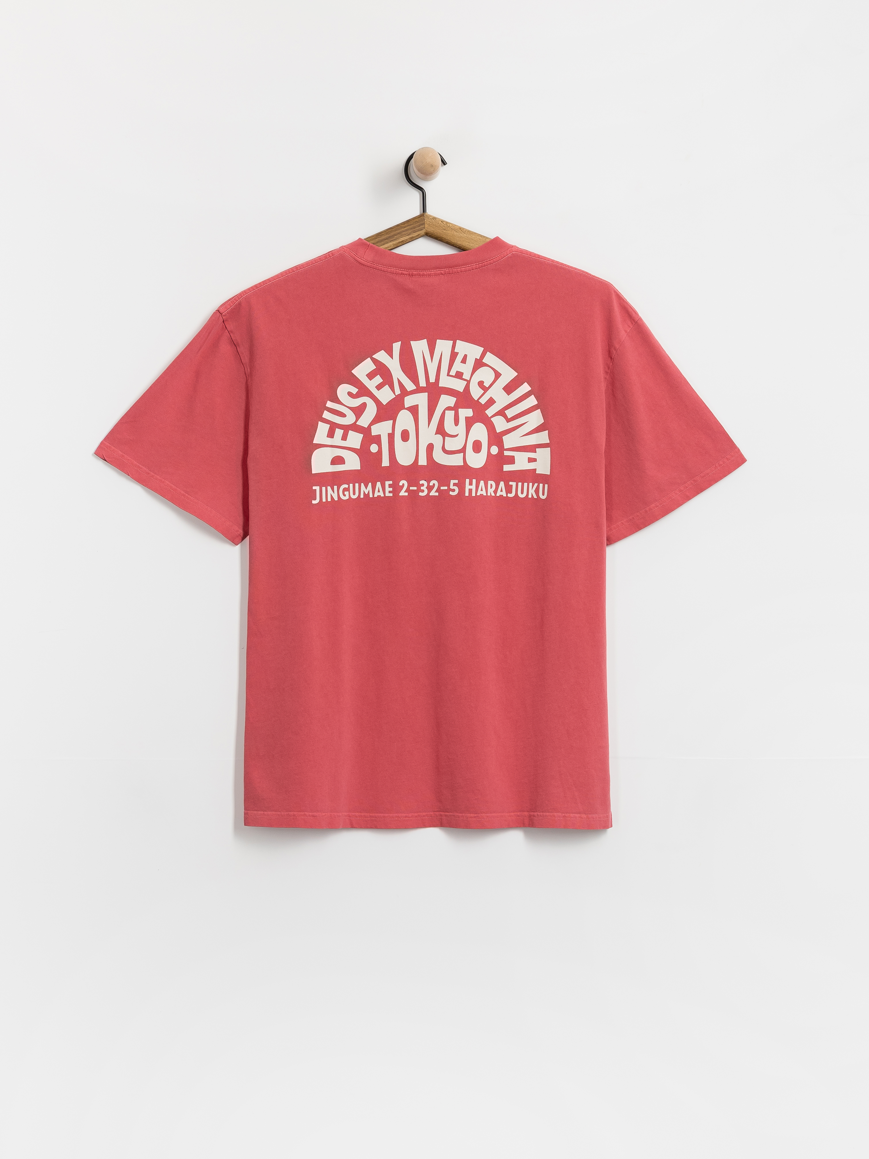 T-shirt Deus Ex Machina Tokyo Address (melon red)