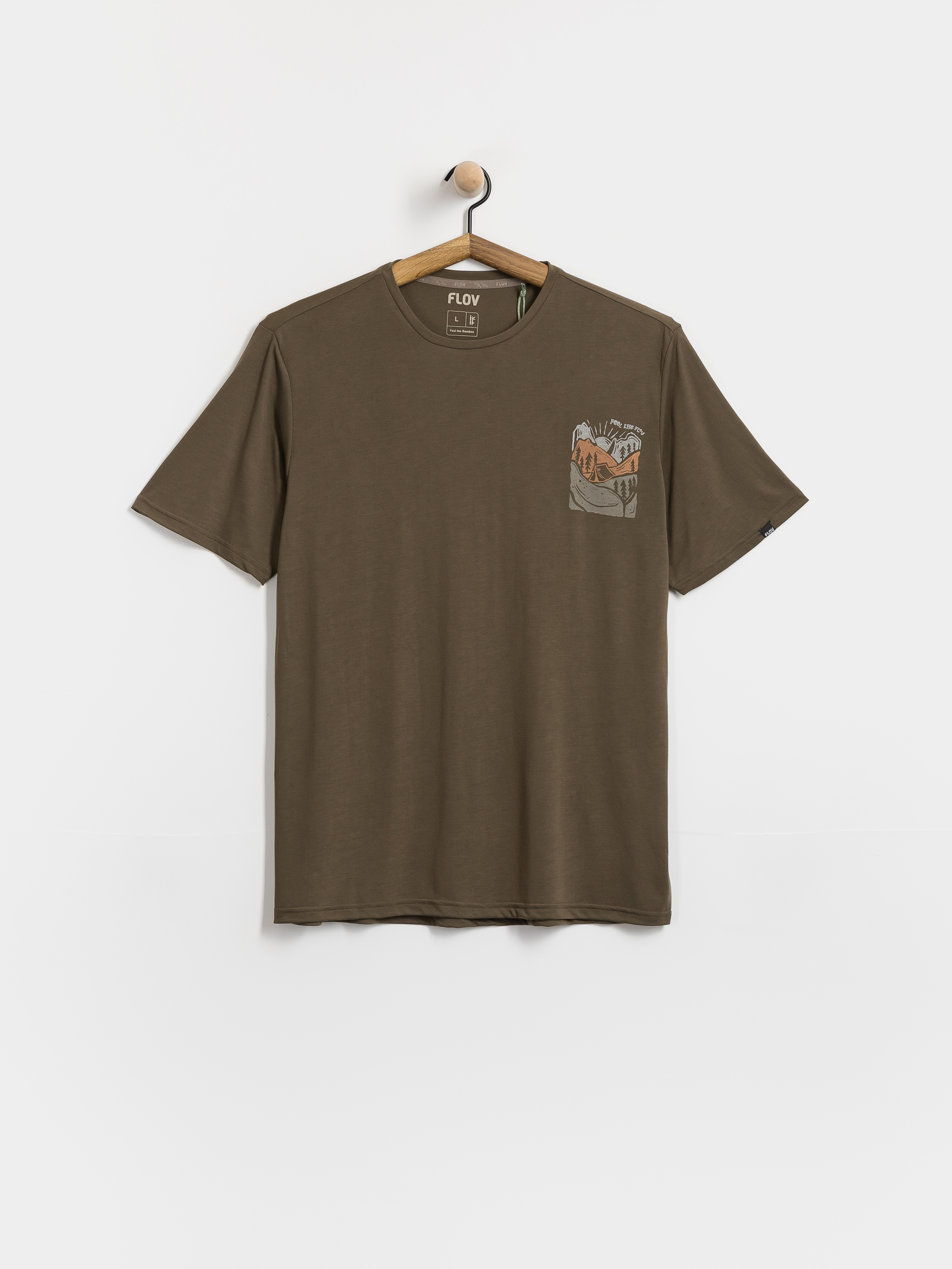 T-shirt FLOV Timberon (dark brown/orange)