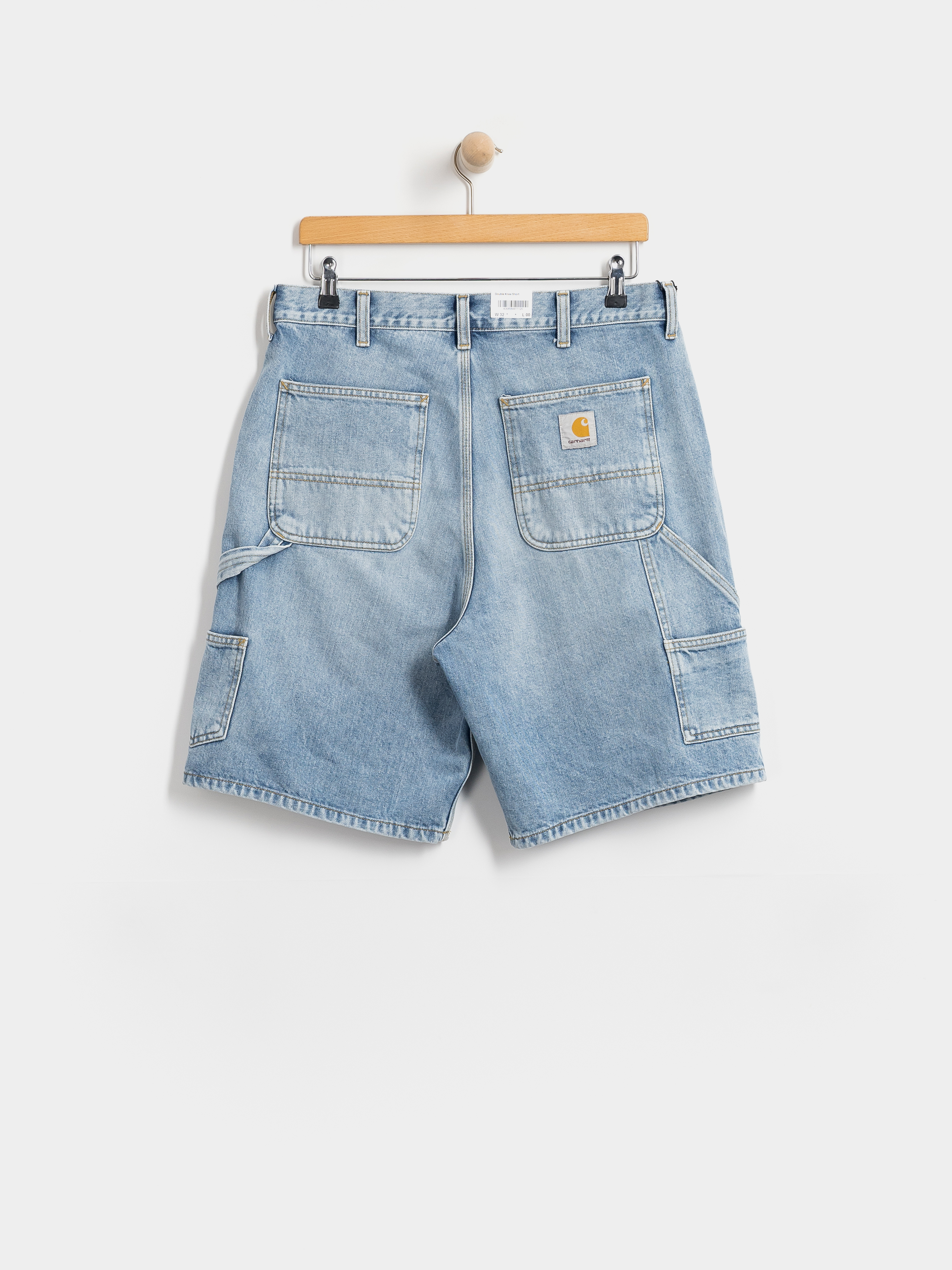 Szorty Carhartt WIP Double Knee (blue heavy worn bleached)