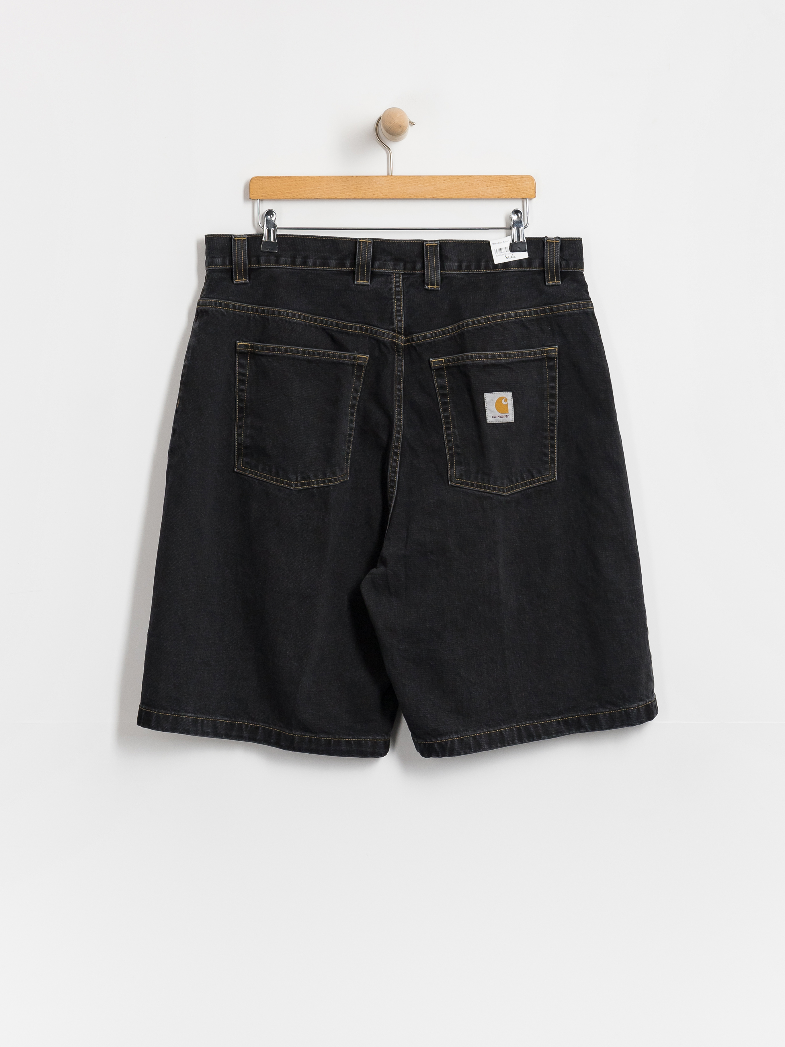 Szorty Carhartt WIP Brandon (black stone washed)