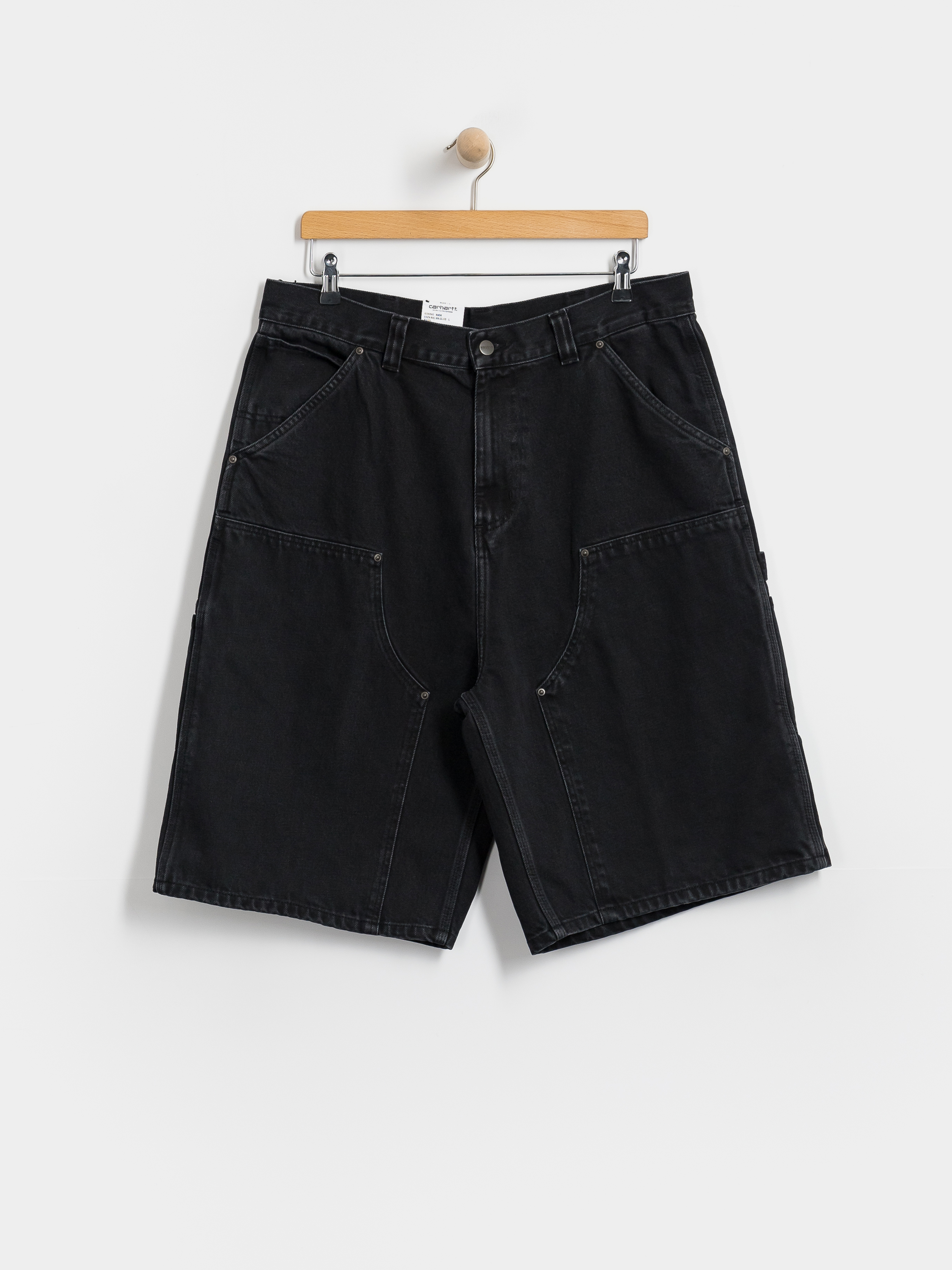 Szorty Carhartt WIP OG Double Knee (black stone washed)