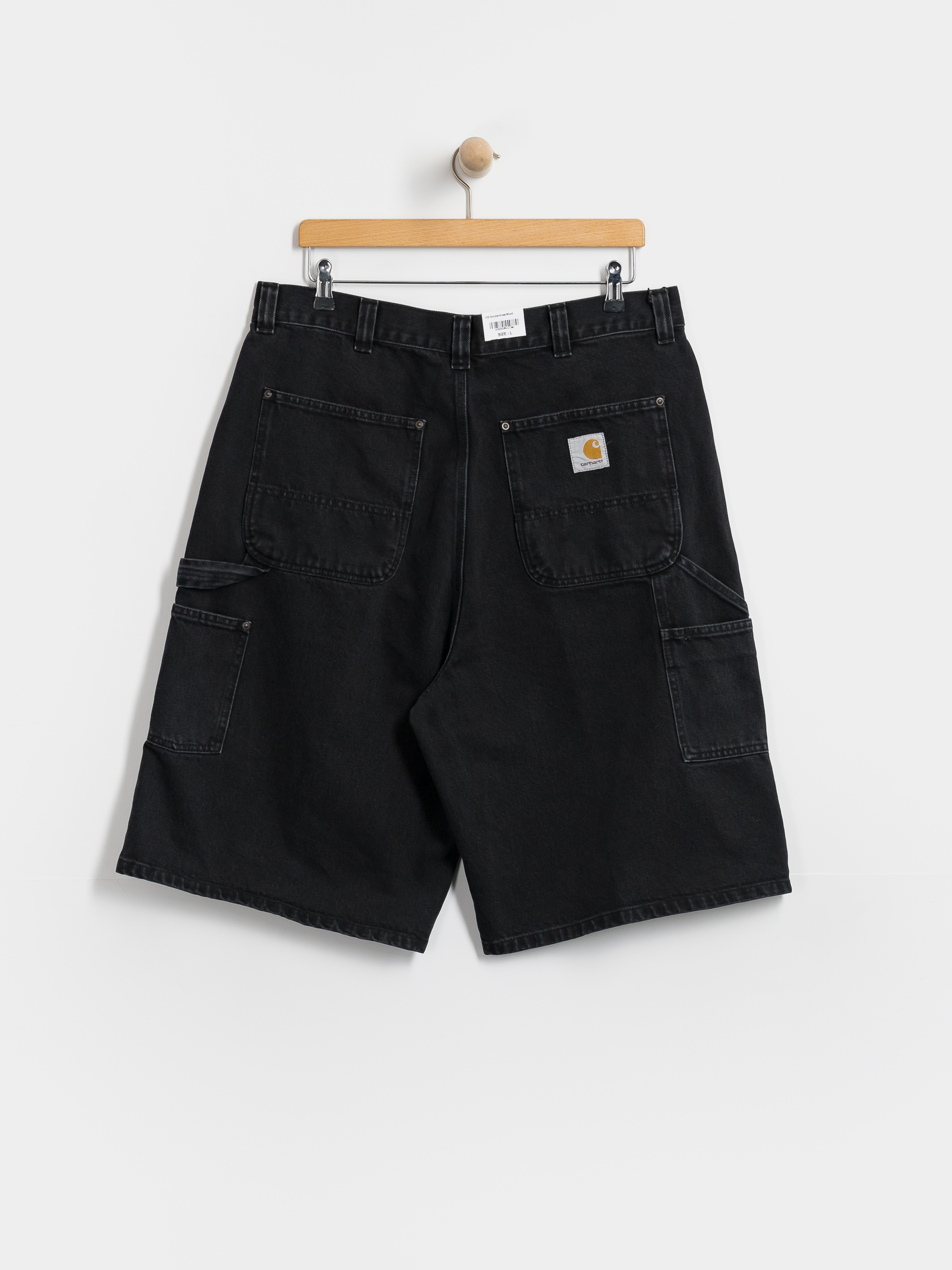 Szorty Carhartt WIP OG Double Knee (black stone washed)