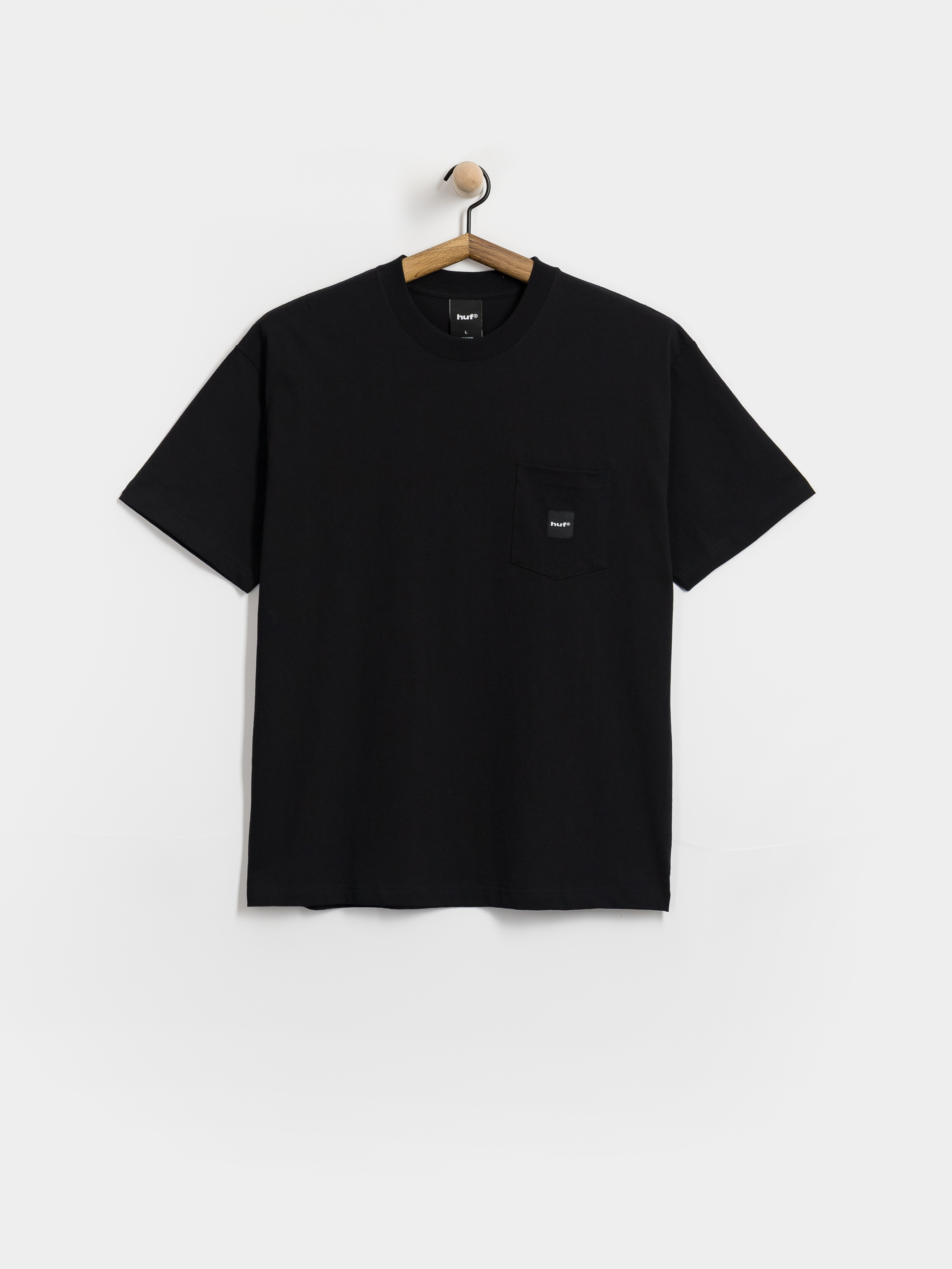 T-shirt HUF Box Logo Pocket (black/black)