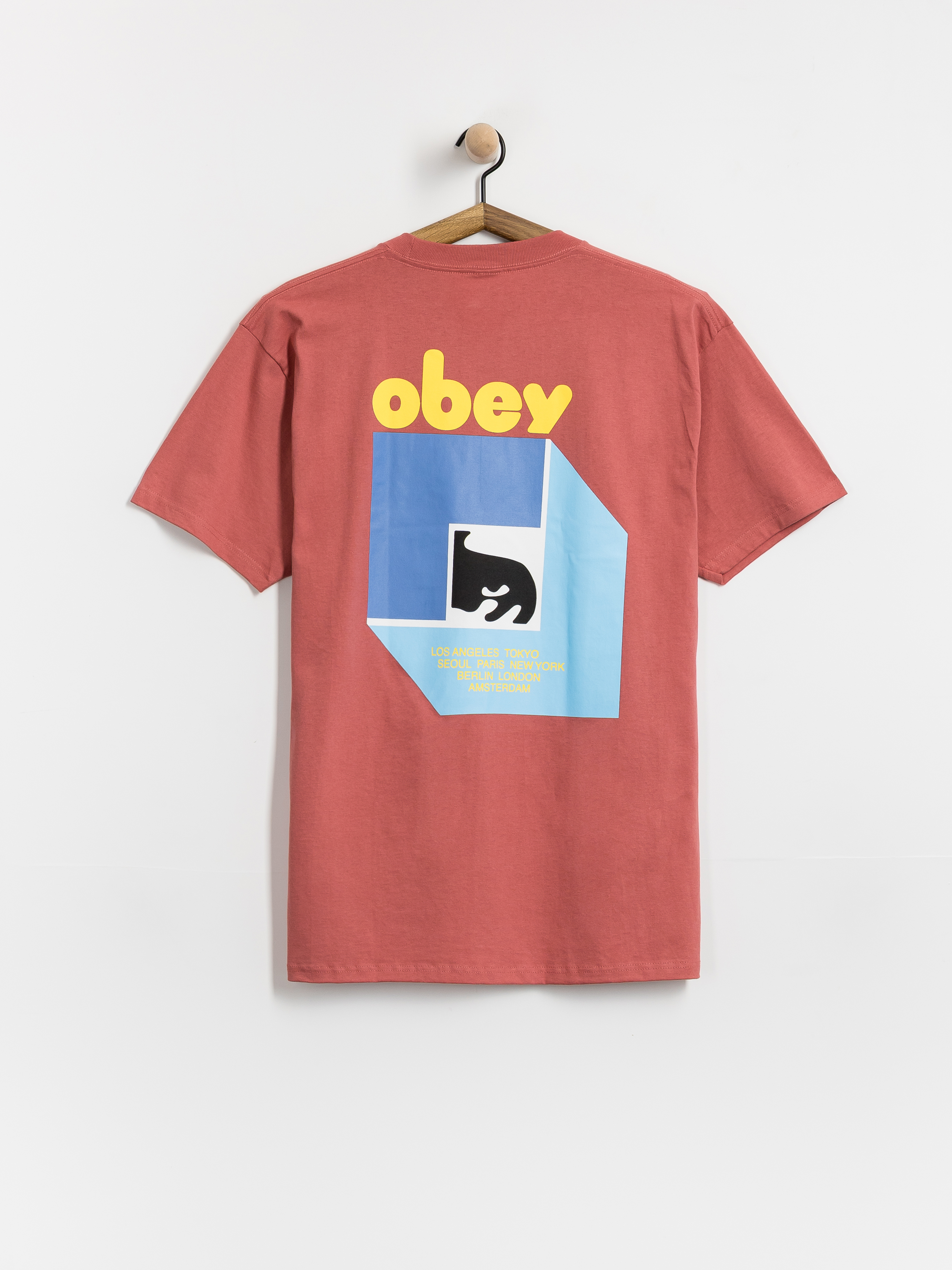 T-shirt OBEY Peep Hole (mineral red)
