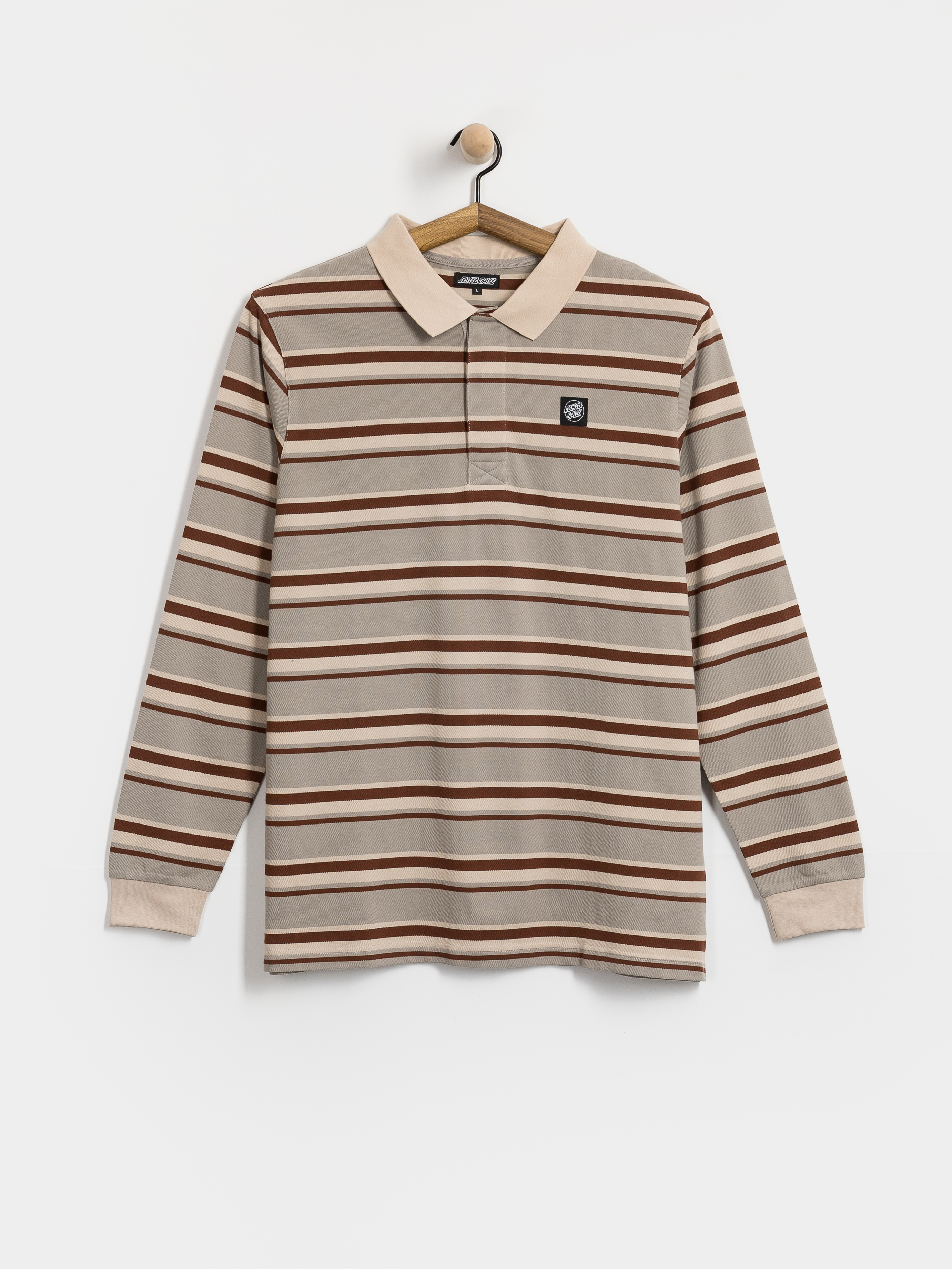 Longsleeve Santa Cruz Cera Polo (stone grey/coffee)