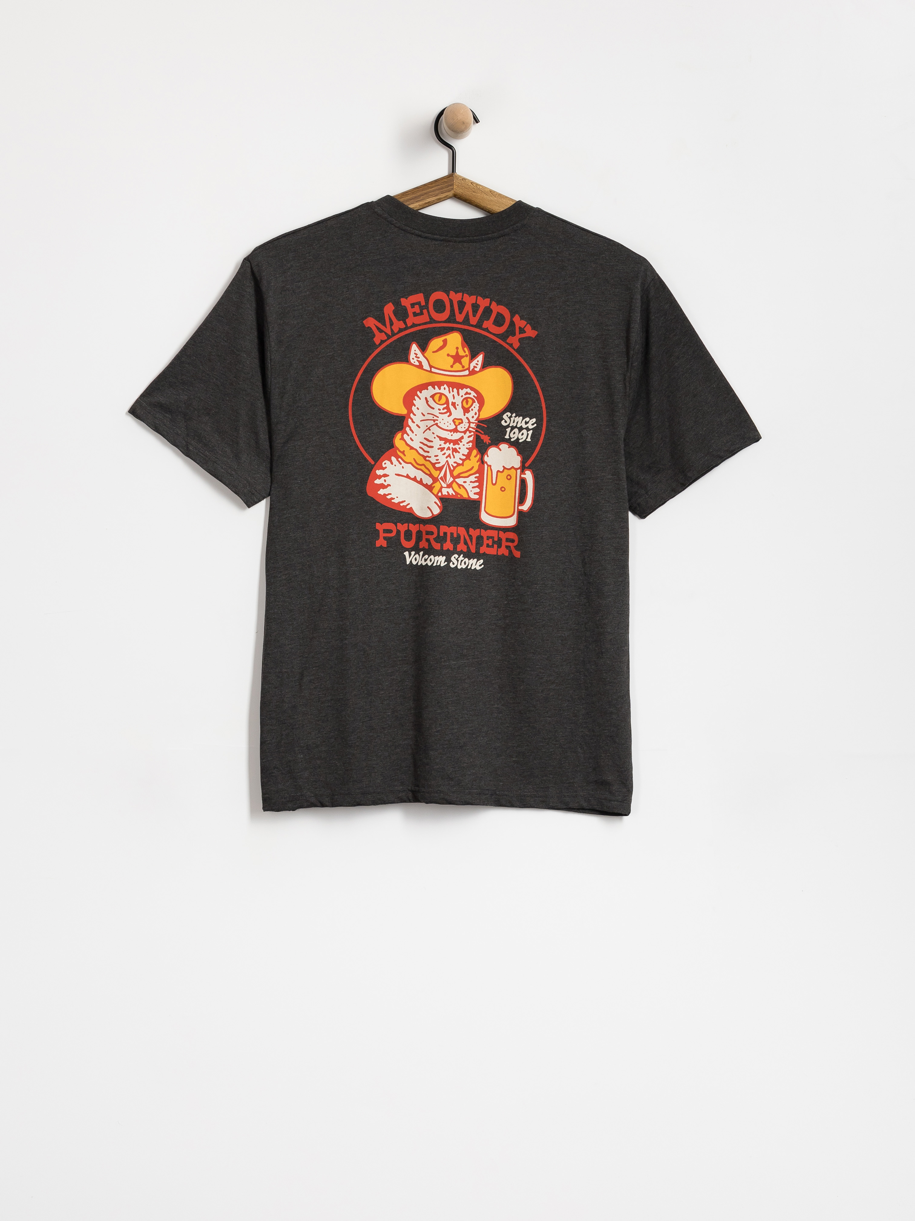 T-shirt Volcom Meowdy Hth (heather black)