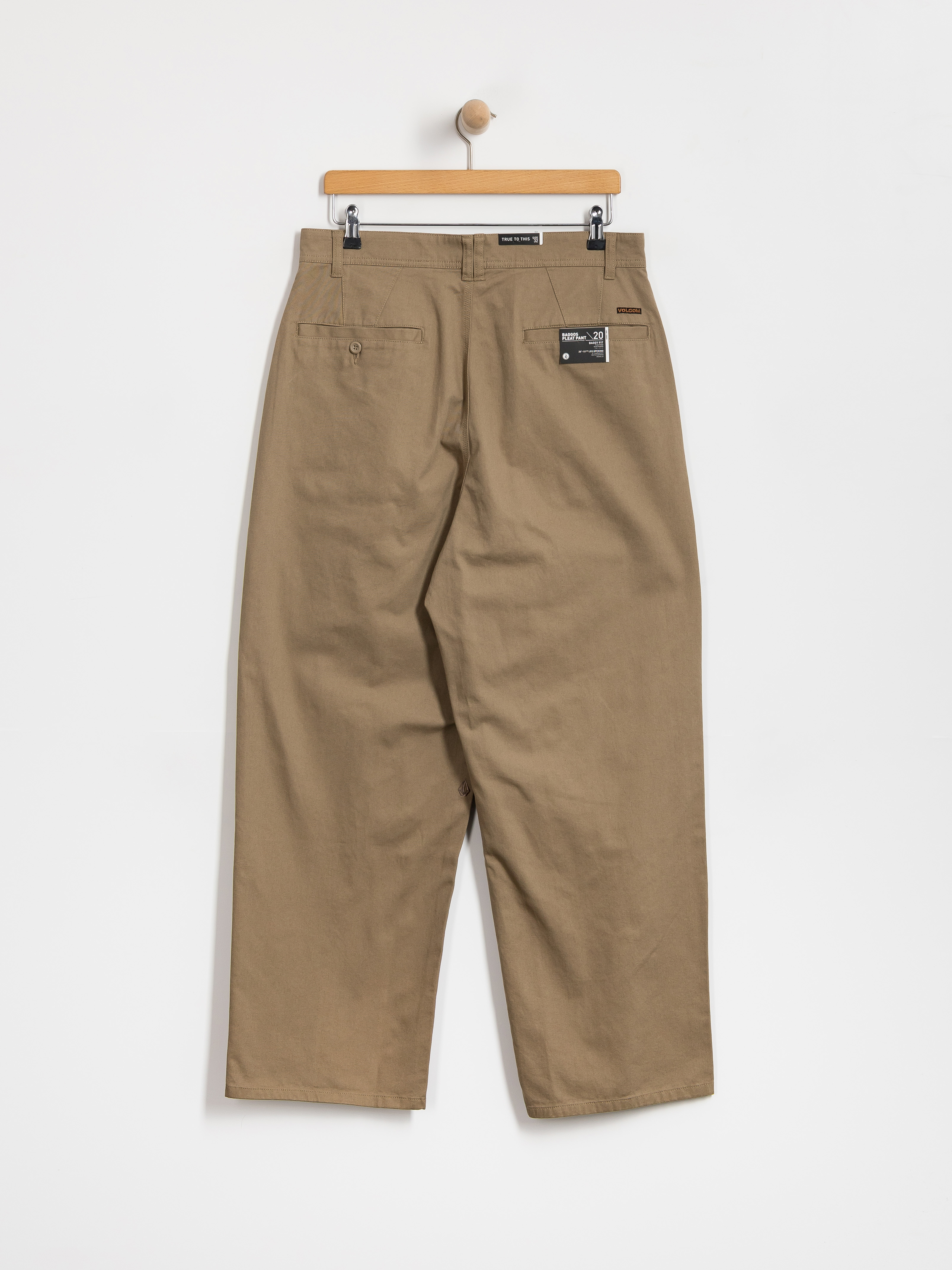Spodnie Volcom Baggos Pleat (khaki)