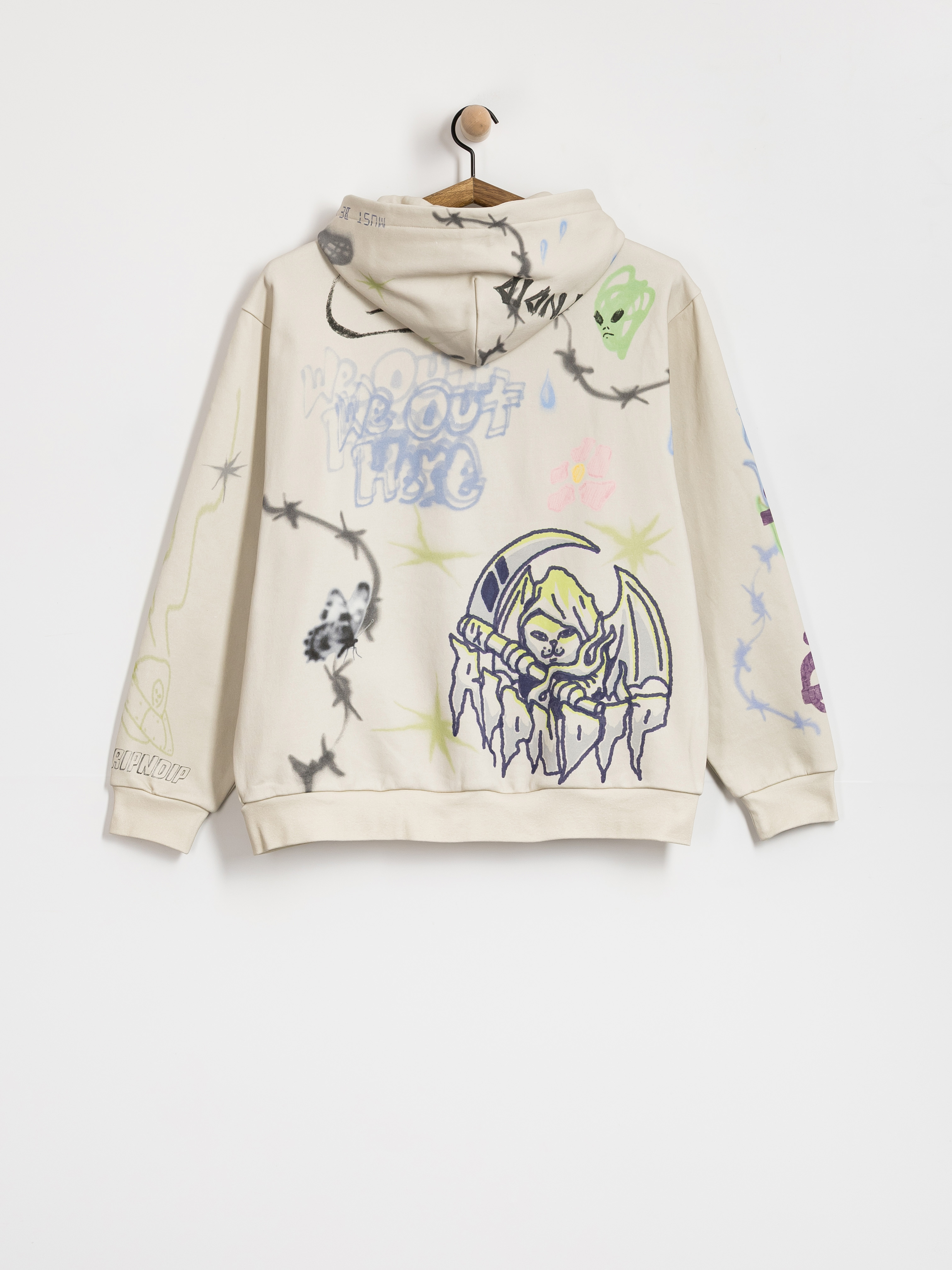 Bluza z kapturem RipNDip Goosebumps ZHD (bone)