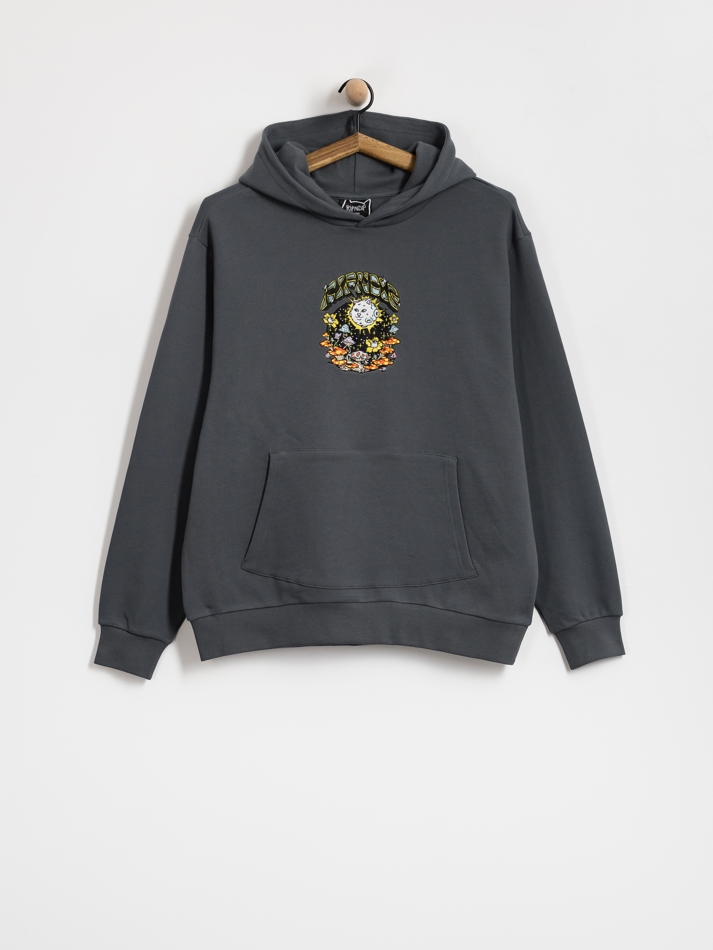 Bluza z kapturem RipNDip Find Ur Way Home Double Hood HD (charcoal mineral wash)