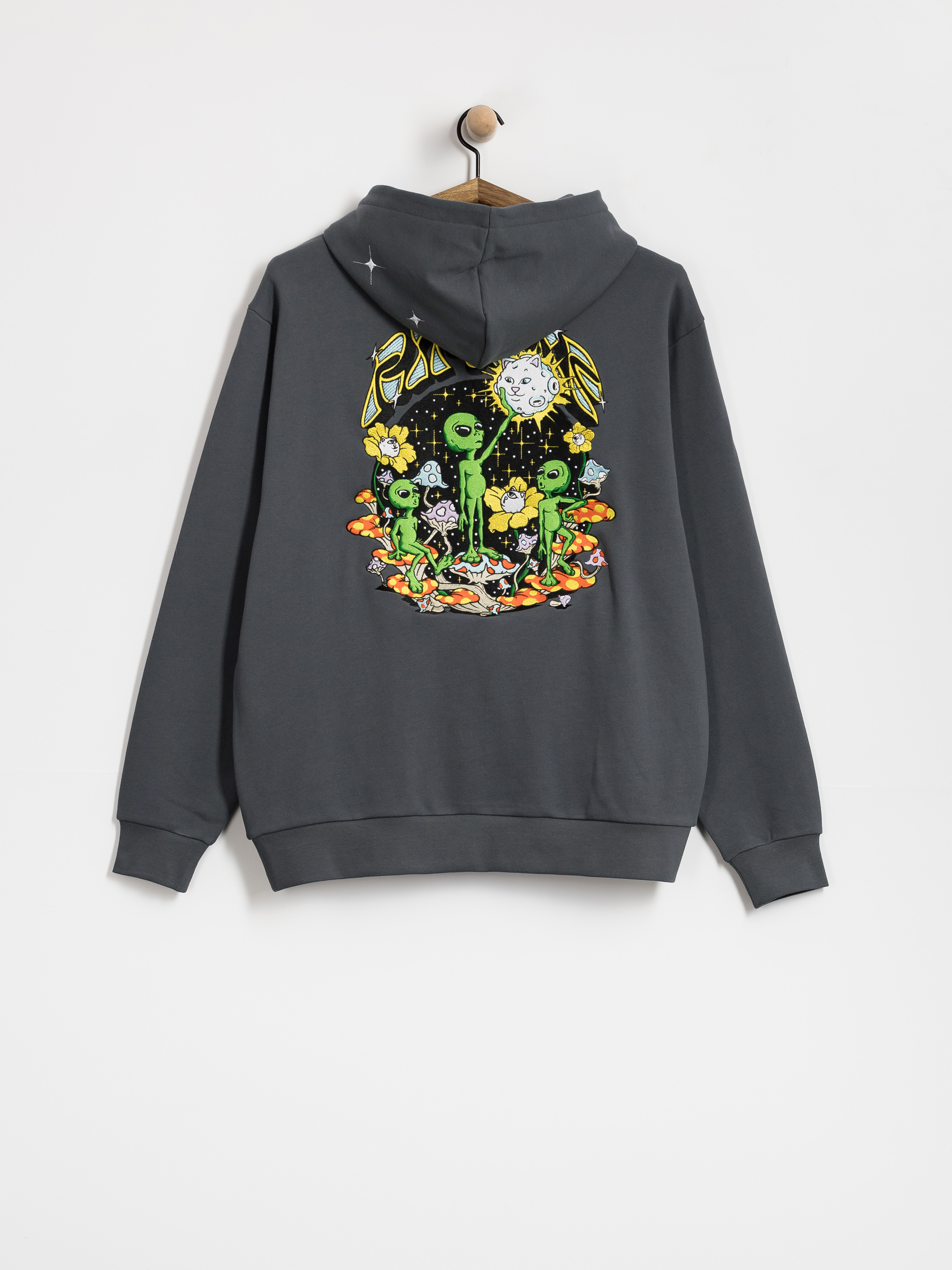 Bluza z kapturem RipNDip Find Ur Way Home Double Hood HD (charcoal mineral wash)