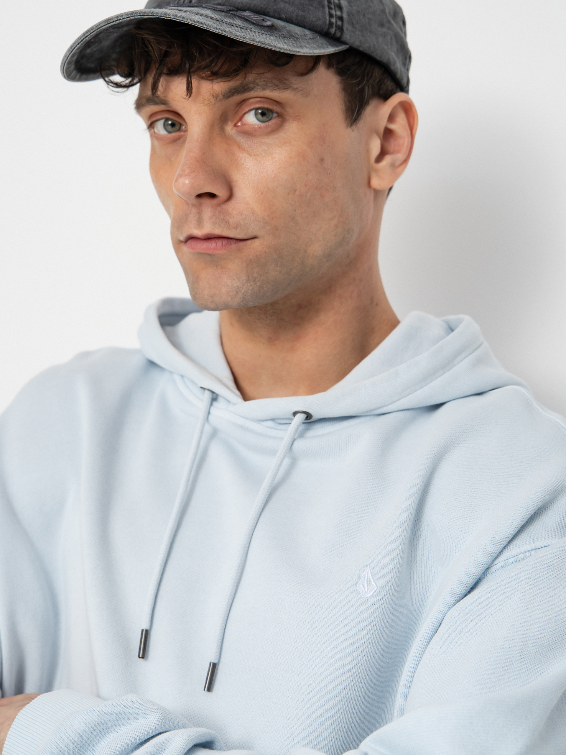 Bluza z kapturem Volcom Single Stone Tw HD (light blue acid)