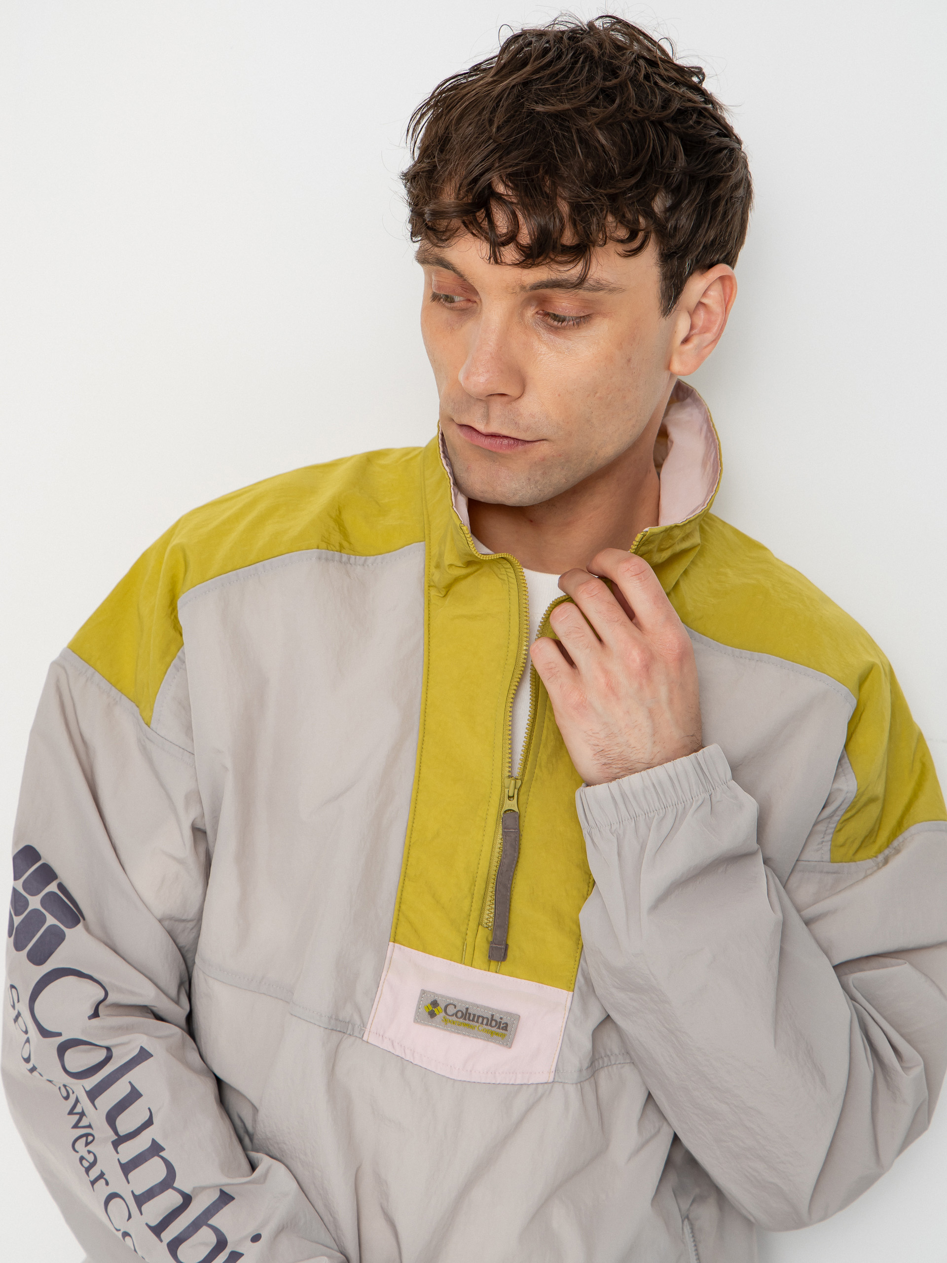 Kurtka Columbia Riptide II Retro Windbreaker Anorak (flint grey/peppercorn/pink agate)