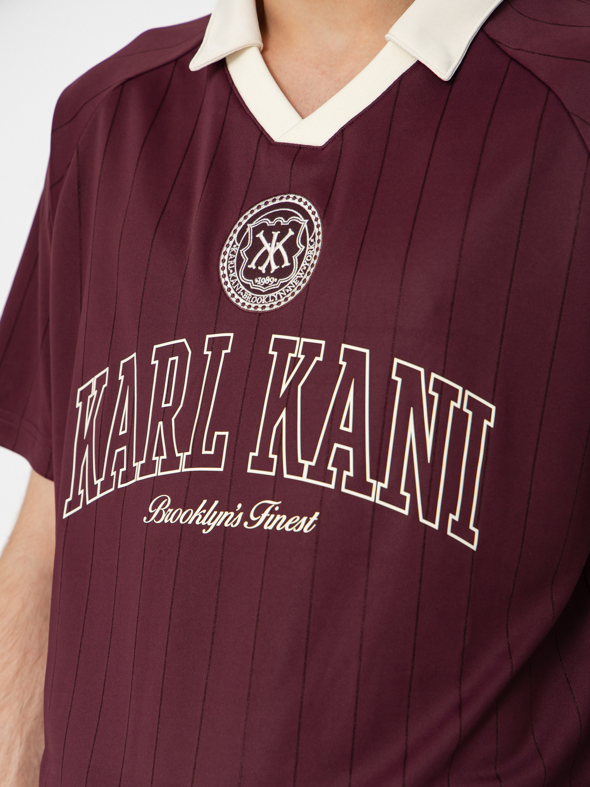 T-shirt Karl Kani Heritage Emblem Shadow Pinstripe Soccer (red)