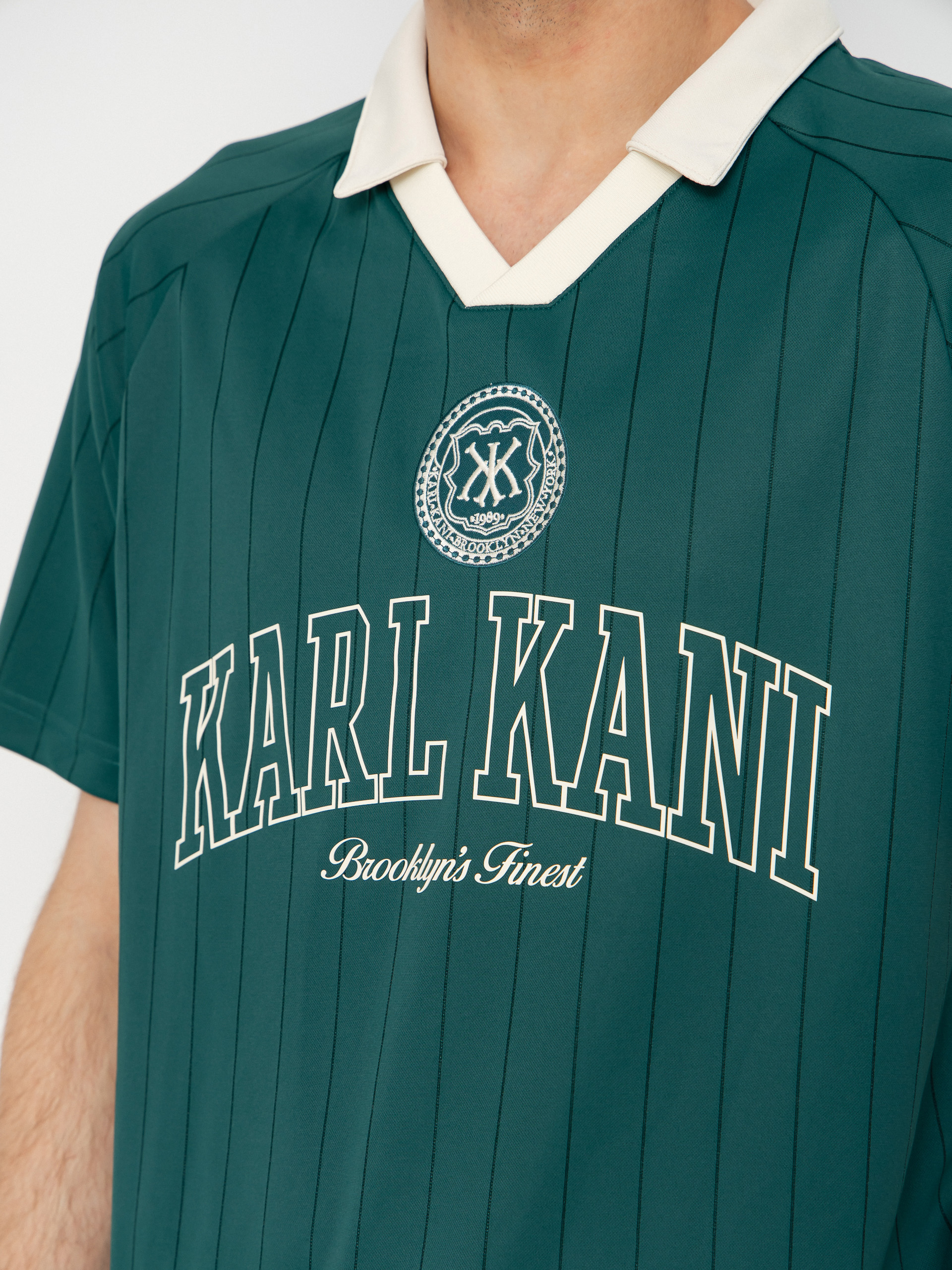 T-shirt Karl Kani Heritage Emblem Shadow Pinstripe Soccer (green)