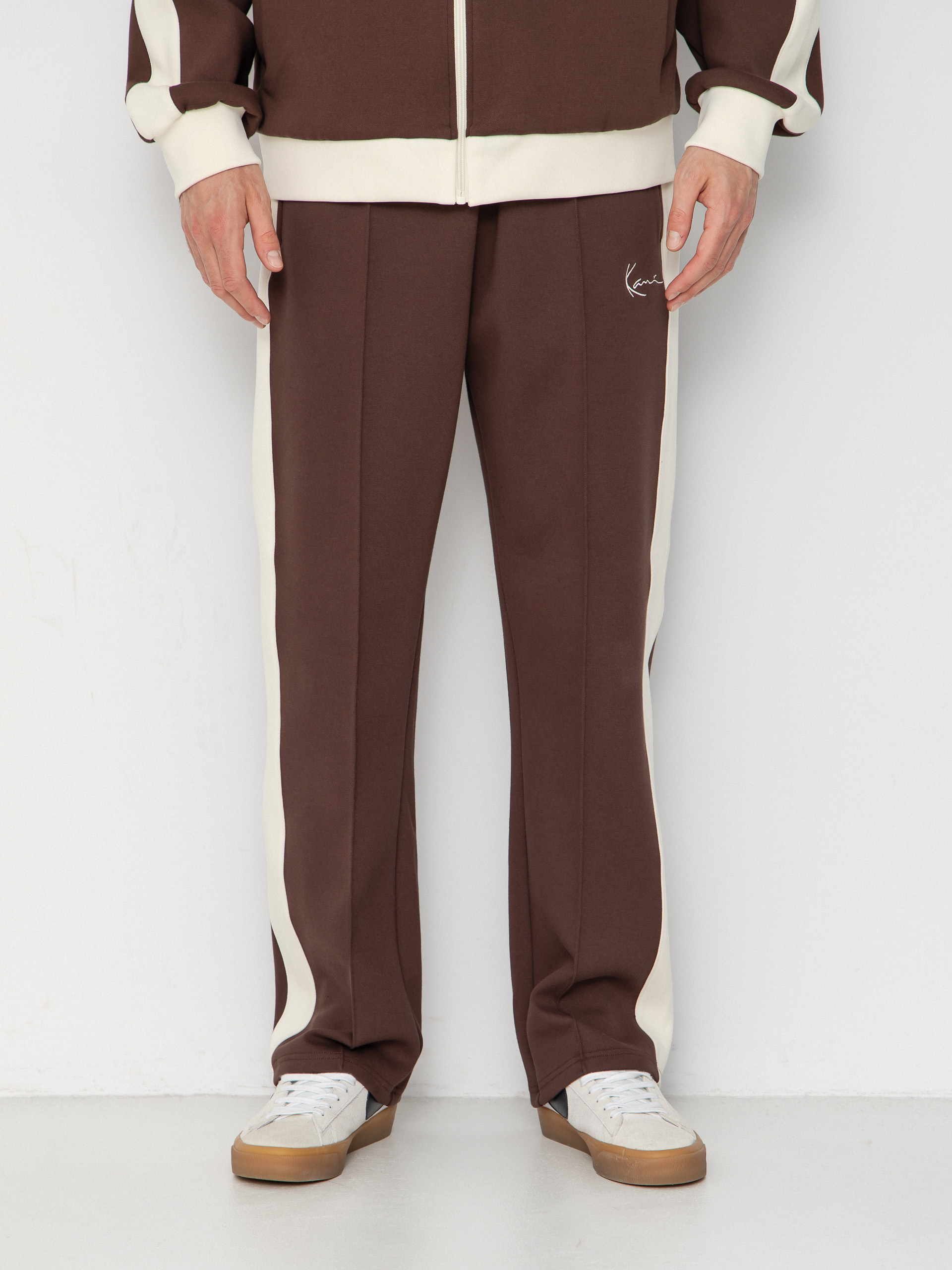 Spodnie Karl Kani Signature Sidestripe Pique (brown)