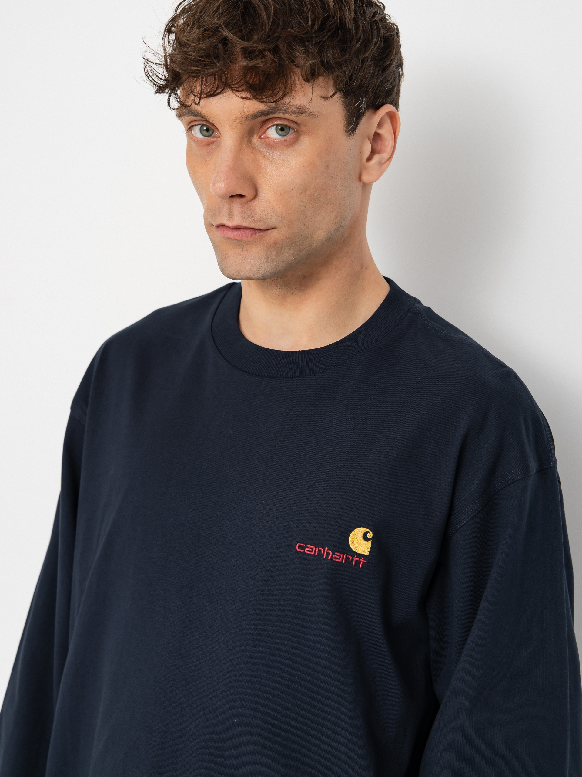 Longsleeve Carhartt WIP American Script (deep night)