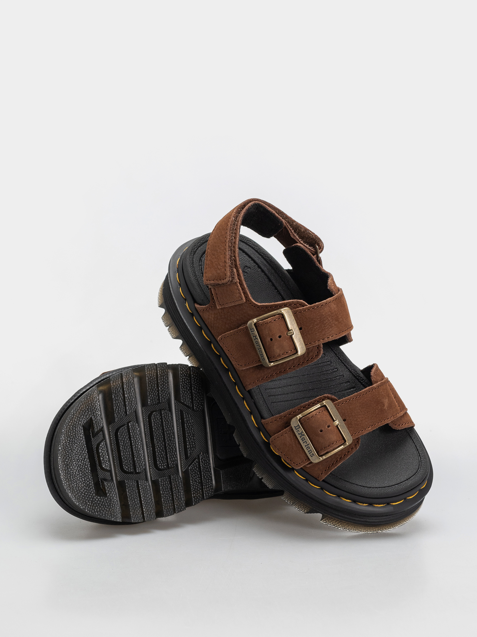 Sandały Dr. Martens ZebZag Wmn (sepia brown tumbled nubuck)