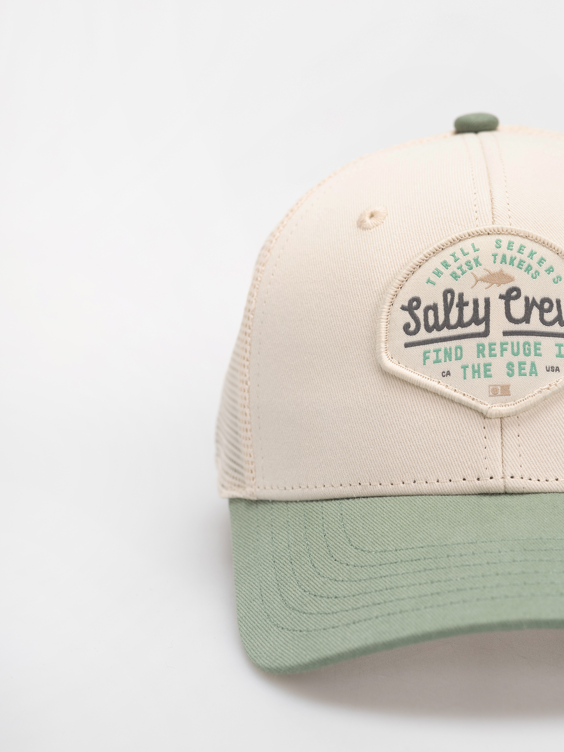 Czapka z daszkiem Salty Crew Border Trucker (off white/mid green)