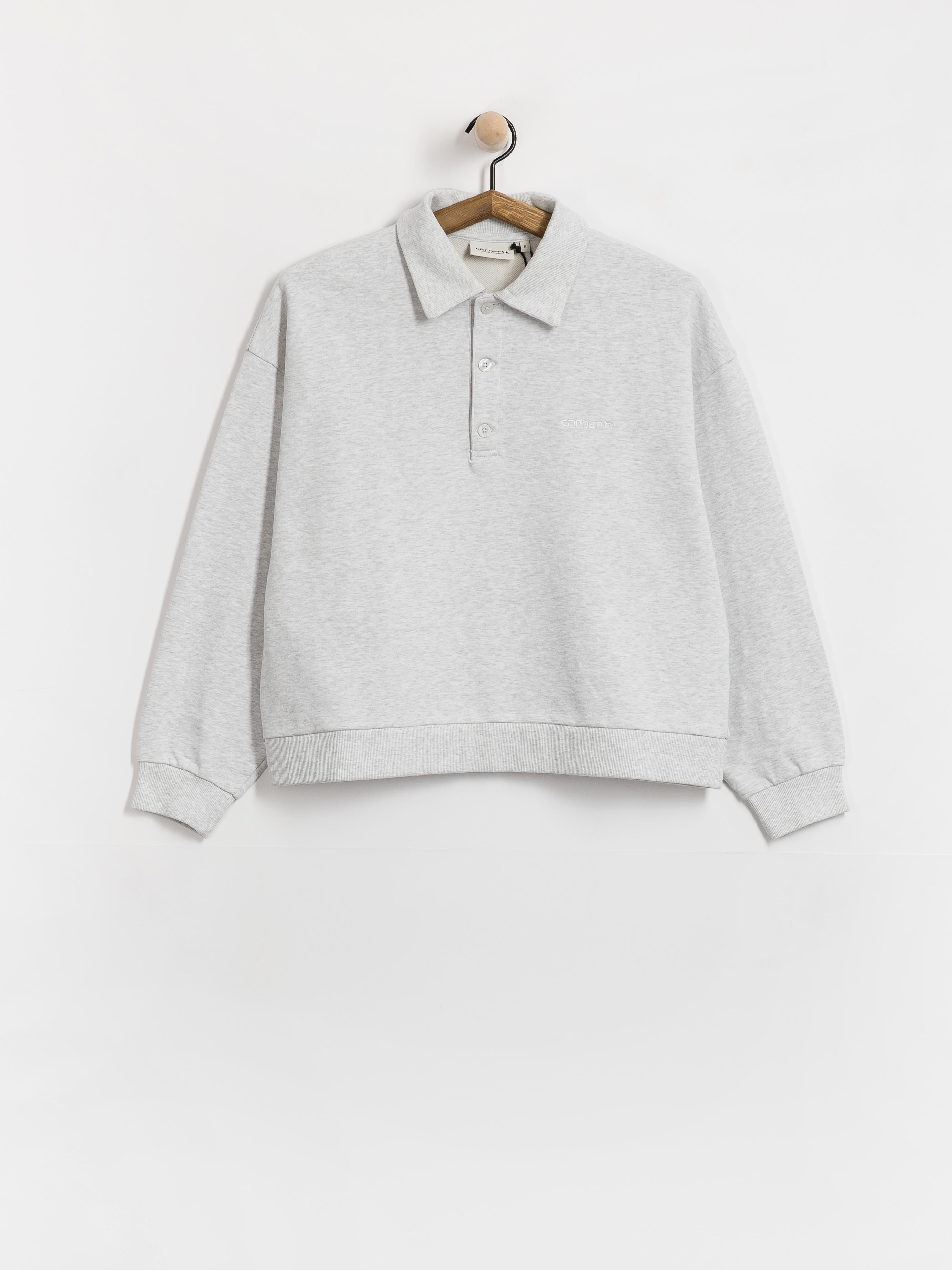 Bluza Carhartt WIP Brenta Polo Wmn (ash heather/white)