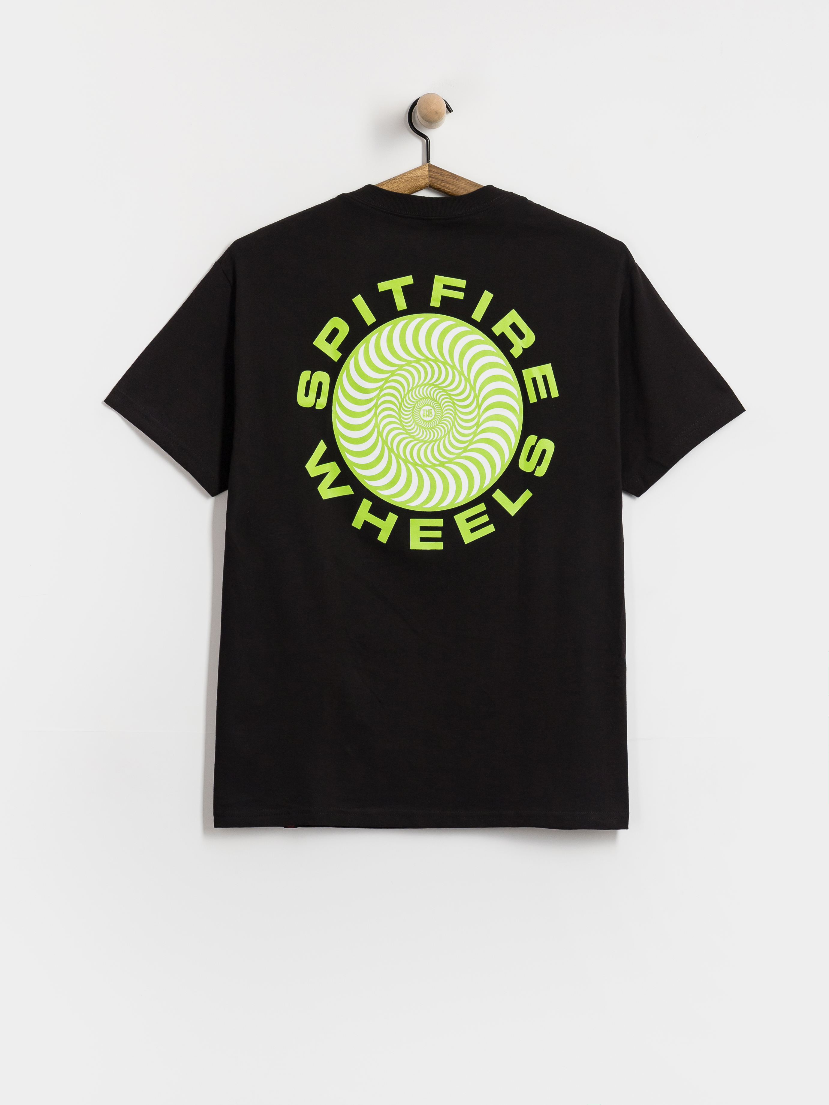 T-shirt Spitfire Classic 87 Swirl Fill (black w/green white prints)