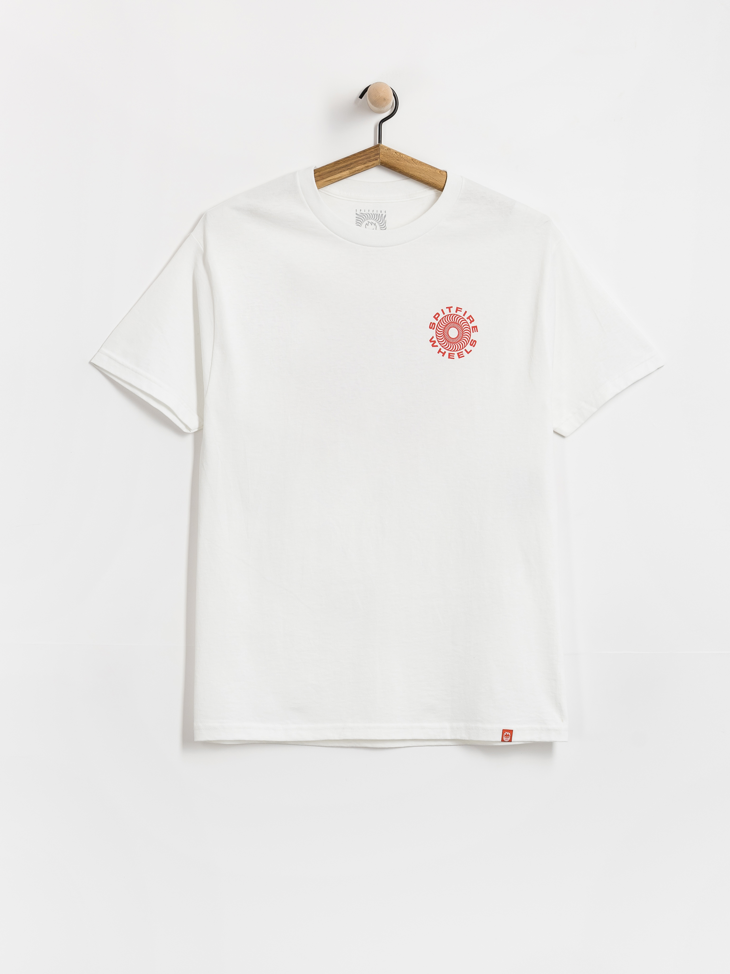 T-shirt Spitfire Classic 87 Swirl Fill (white w/red black prints)