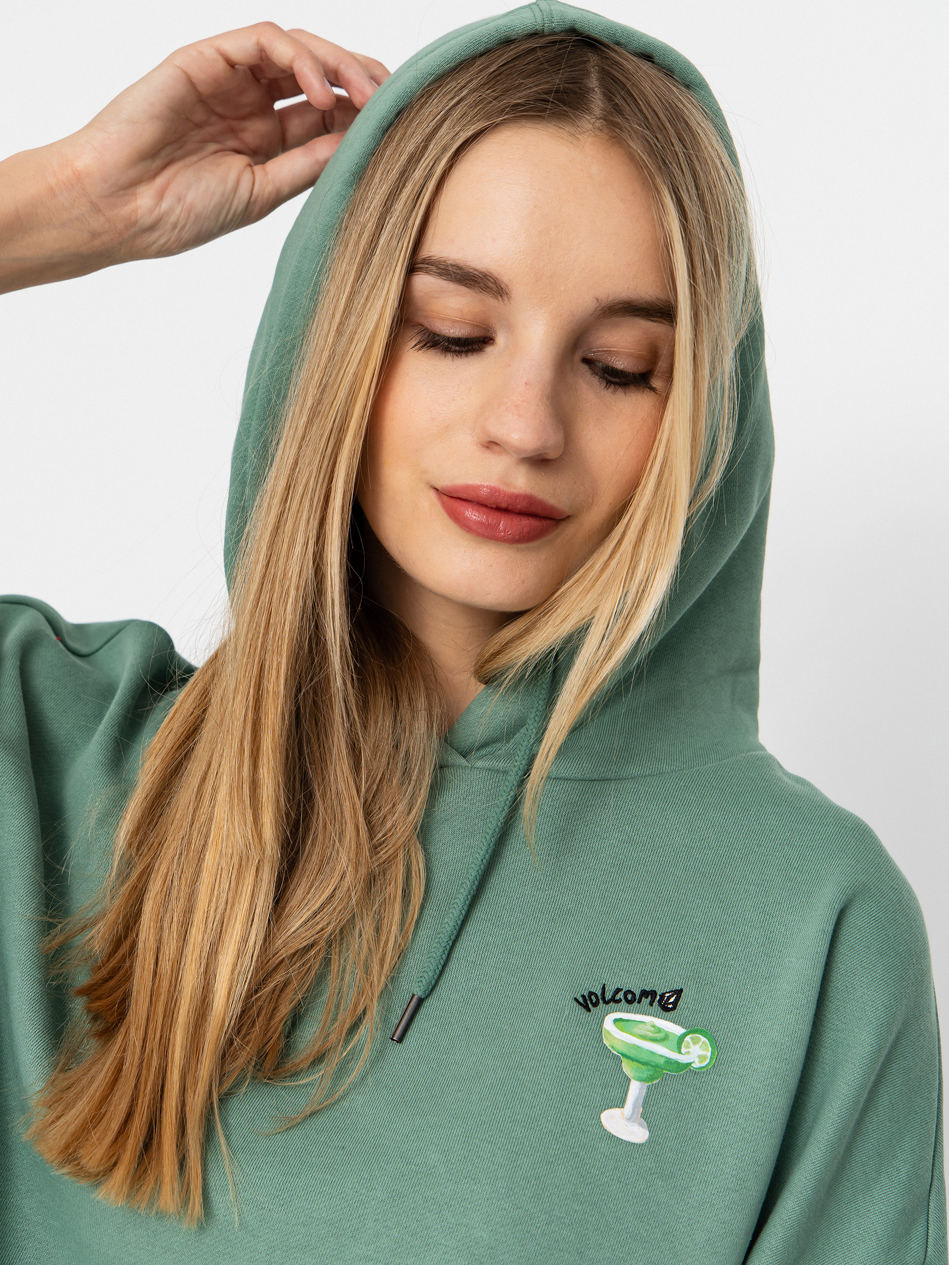 Bluza z kapturem Volcom Fa Mickey Mason HD Wmn (evergreen)