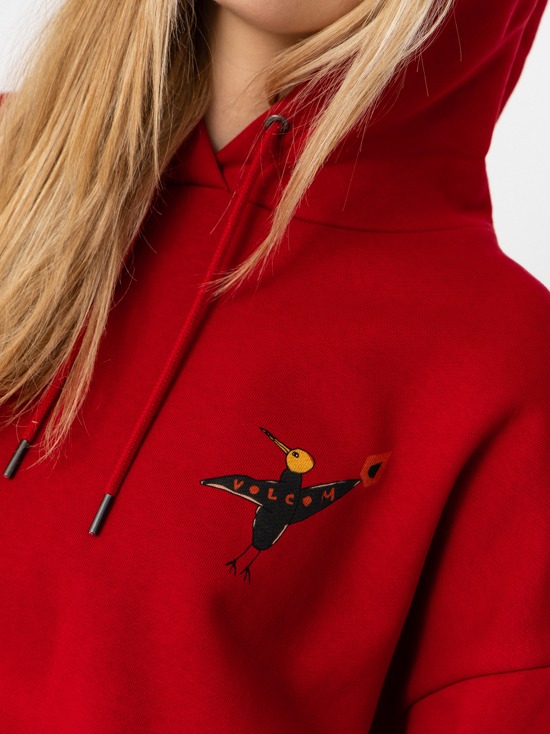 Bluza z kapturem Volcom Moove On HD Wmn (deep red)