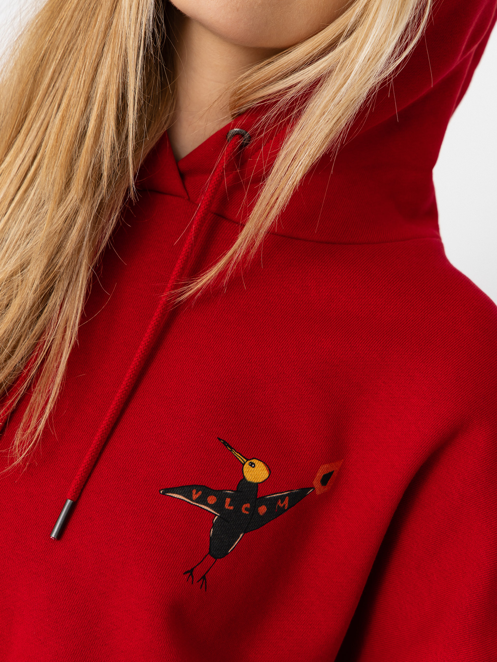 Bluza z kapturem Volcom Moove On HD Wmn (deep red)