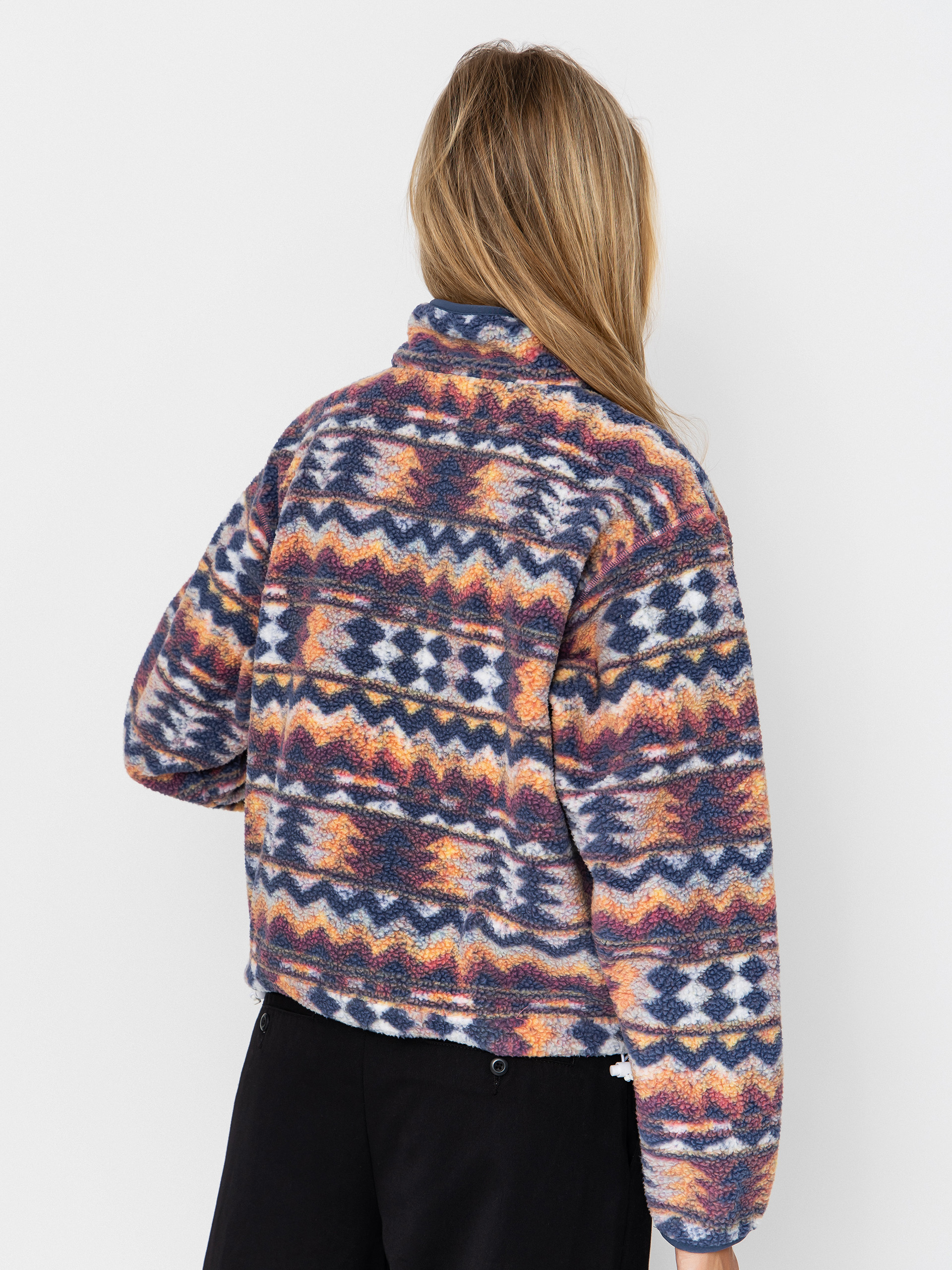 Damski Polar Columbia Helvetia II Printed Cropped Half Snap (sea salt/retrotree)