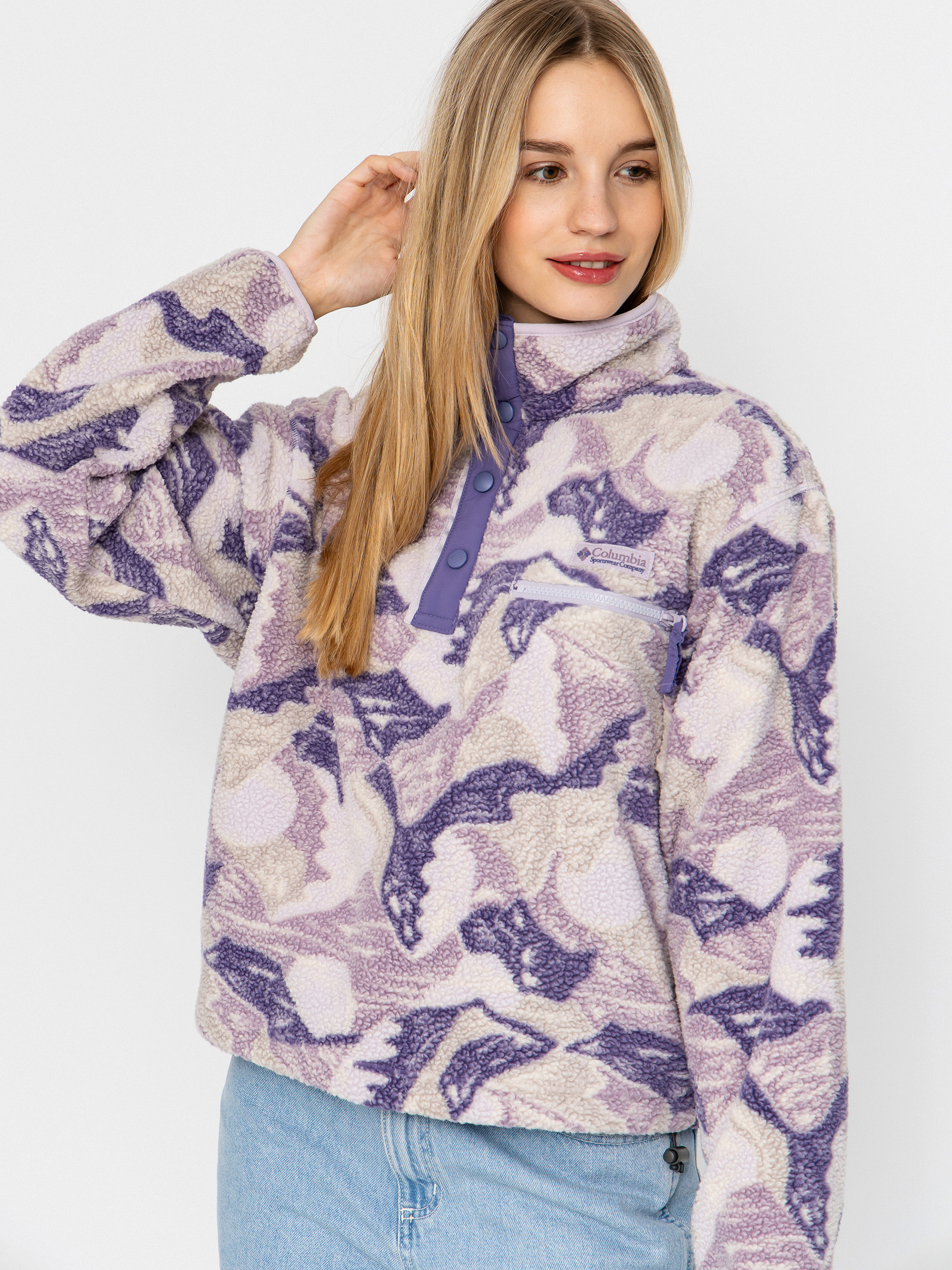Polar Columbia Helvetia II Printed Cropped Half Snap Wmn
