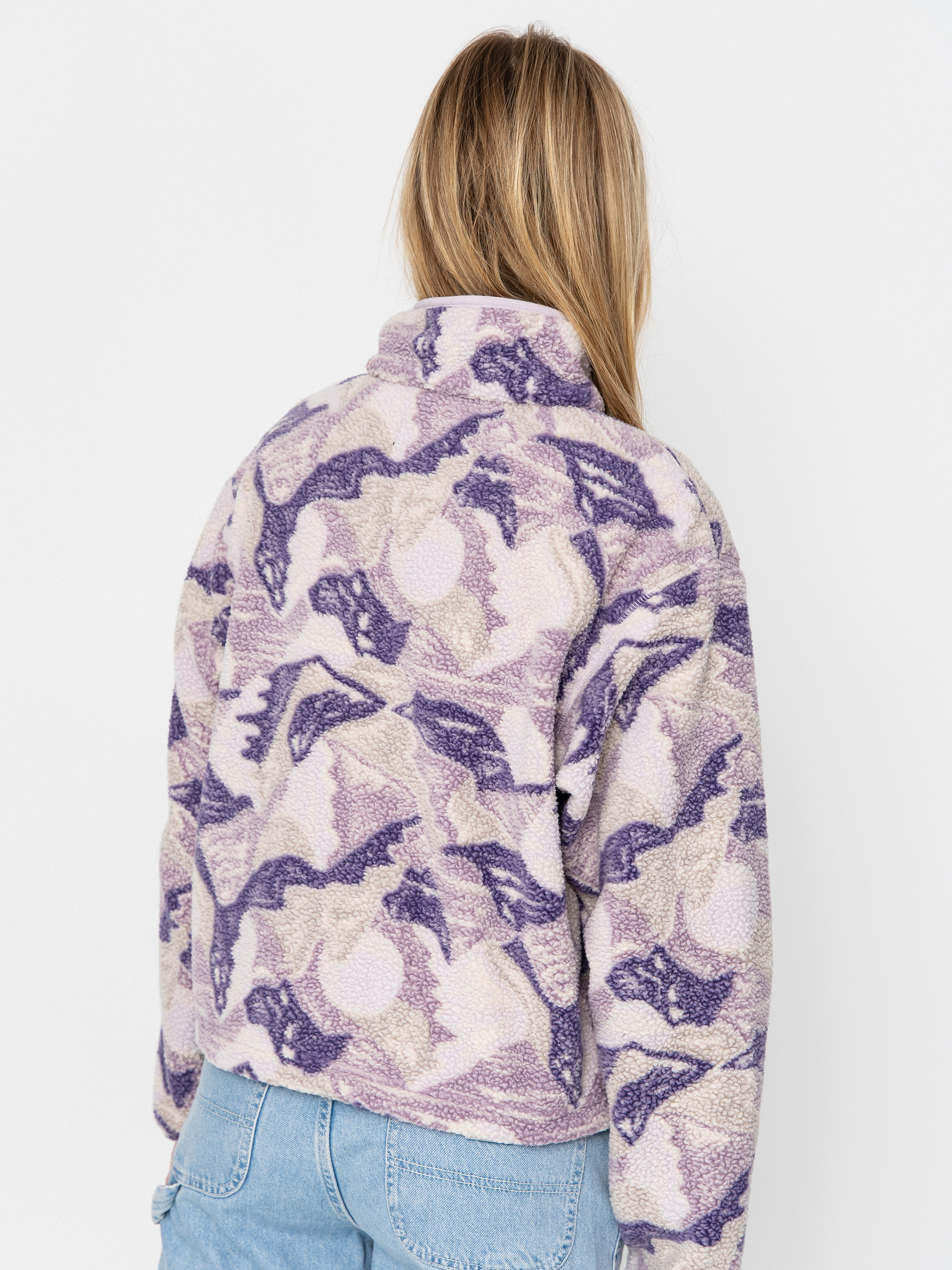 Damski Polar Columbia Helvetia II Printed Cropped Half Snap (lavender pearl/sunscape)