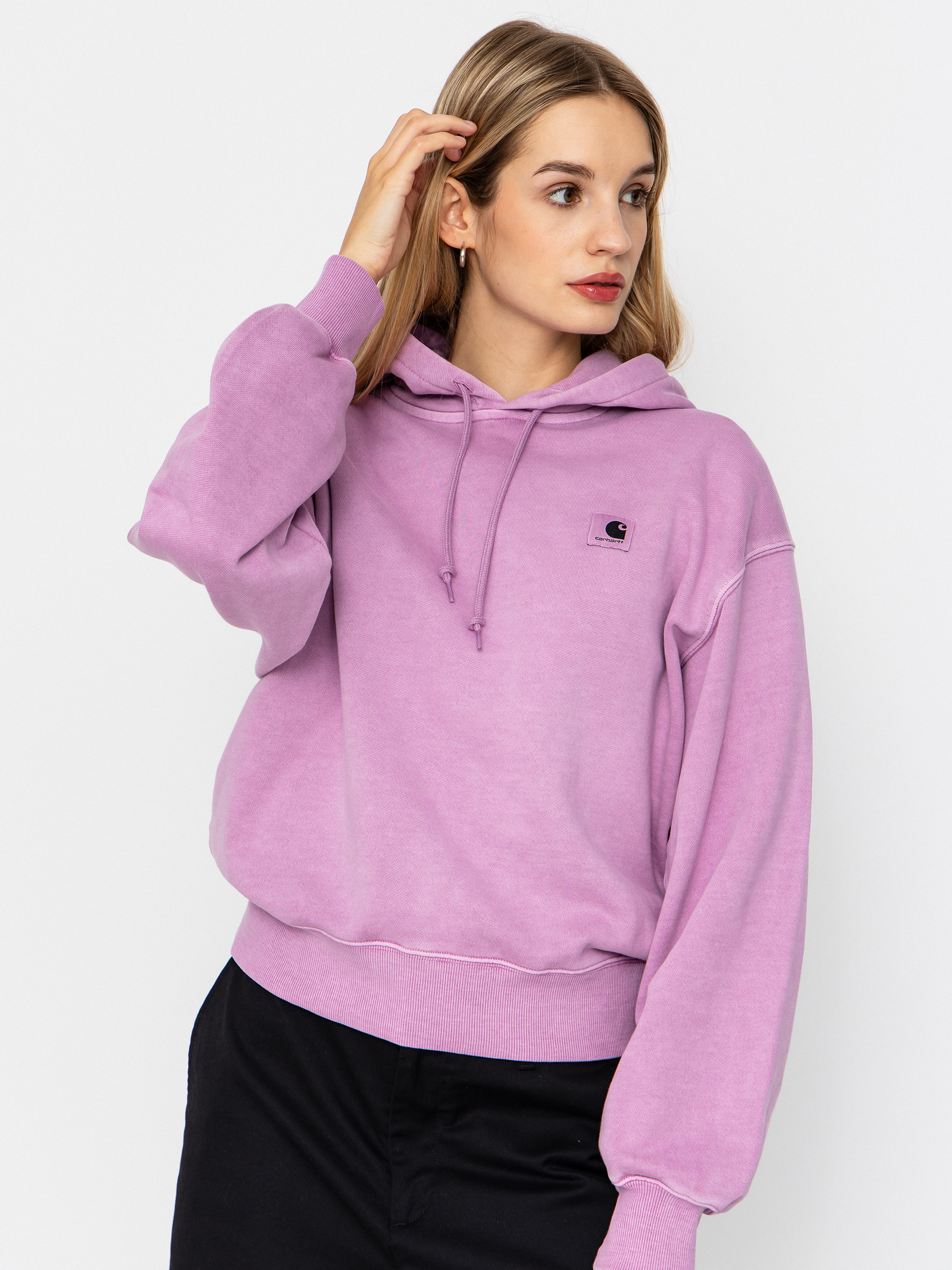 Bluza z kapturem Carhartt WIP Nelson HD Wmn (gentle purple)