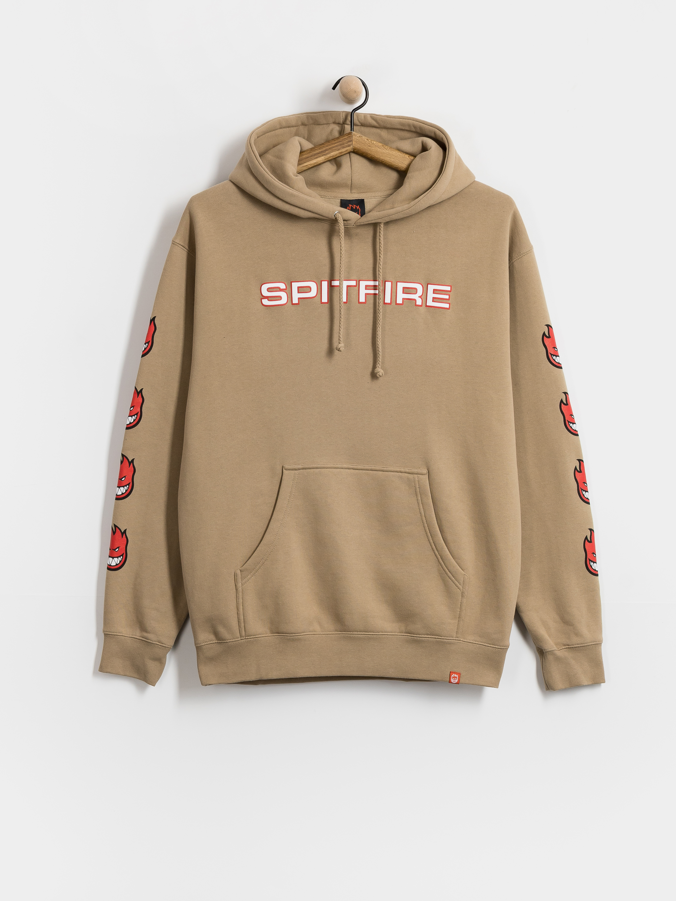 Bluza z kapturem Spitfire Classic 87 Bighead Fill Sleeve HD (sandstone w/red white black prints)