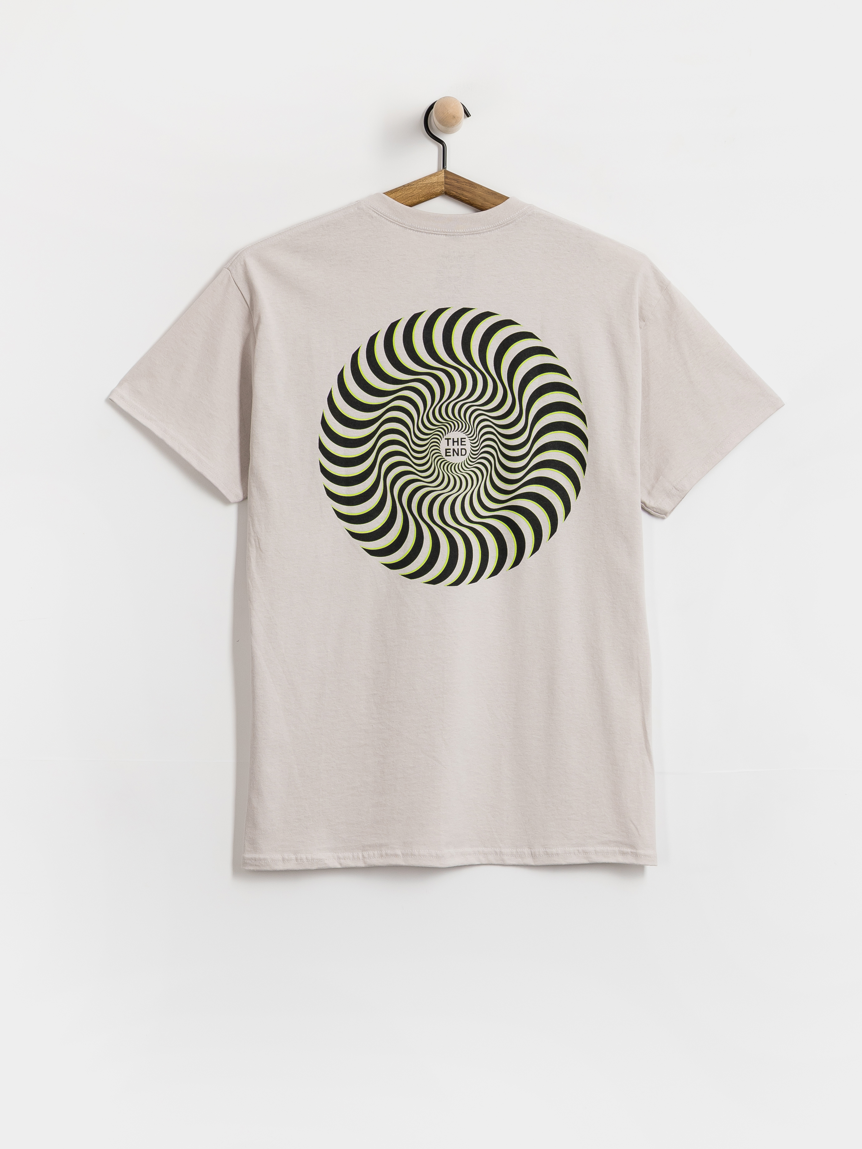T-shirt Spitfire Classic Swirl Overlay (ice grey w/black green prints)