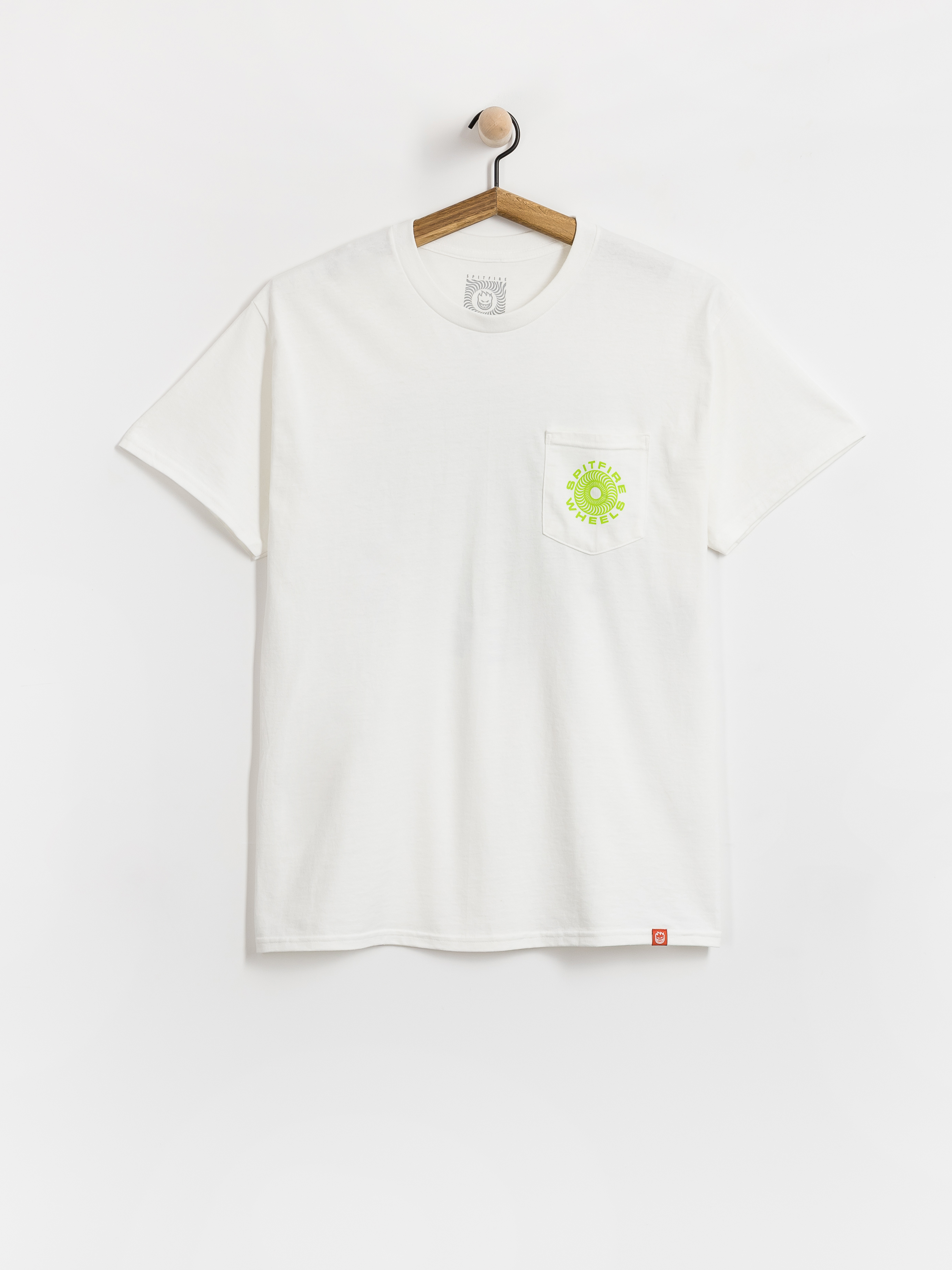 T-shirt Spitfire Classic 87 Swirl Fill (white w/green black prints)