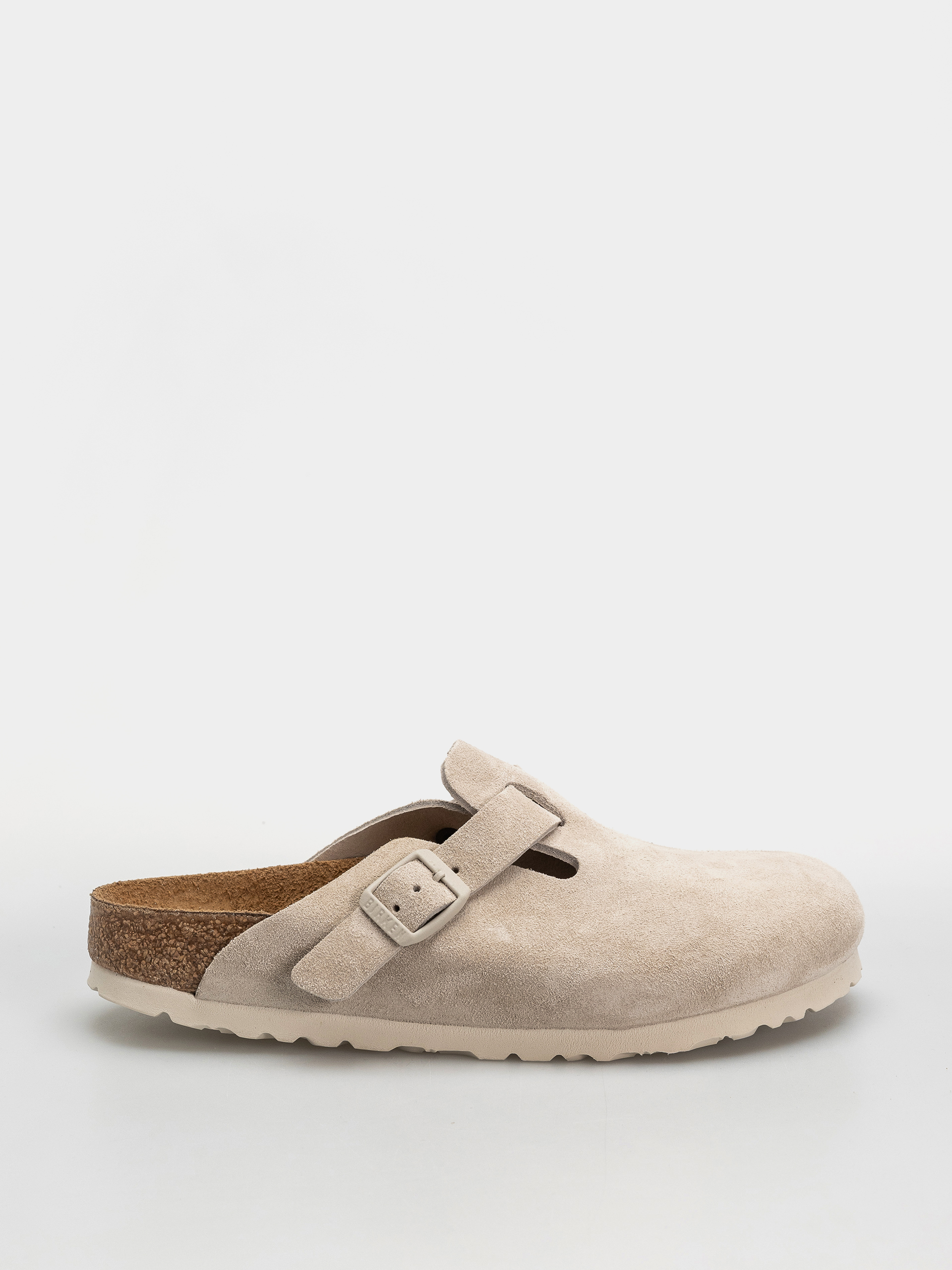 Klapki Birkenstock Boston Suede Leather Narrow (oyster)