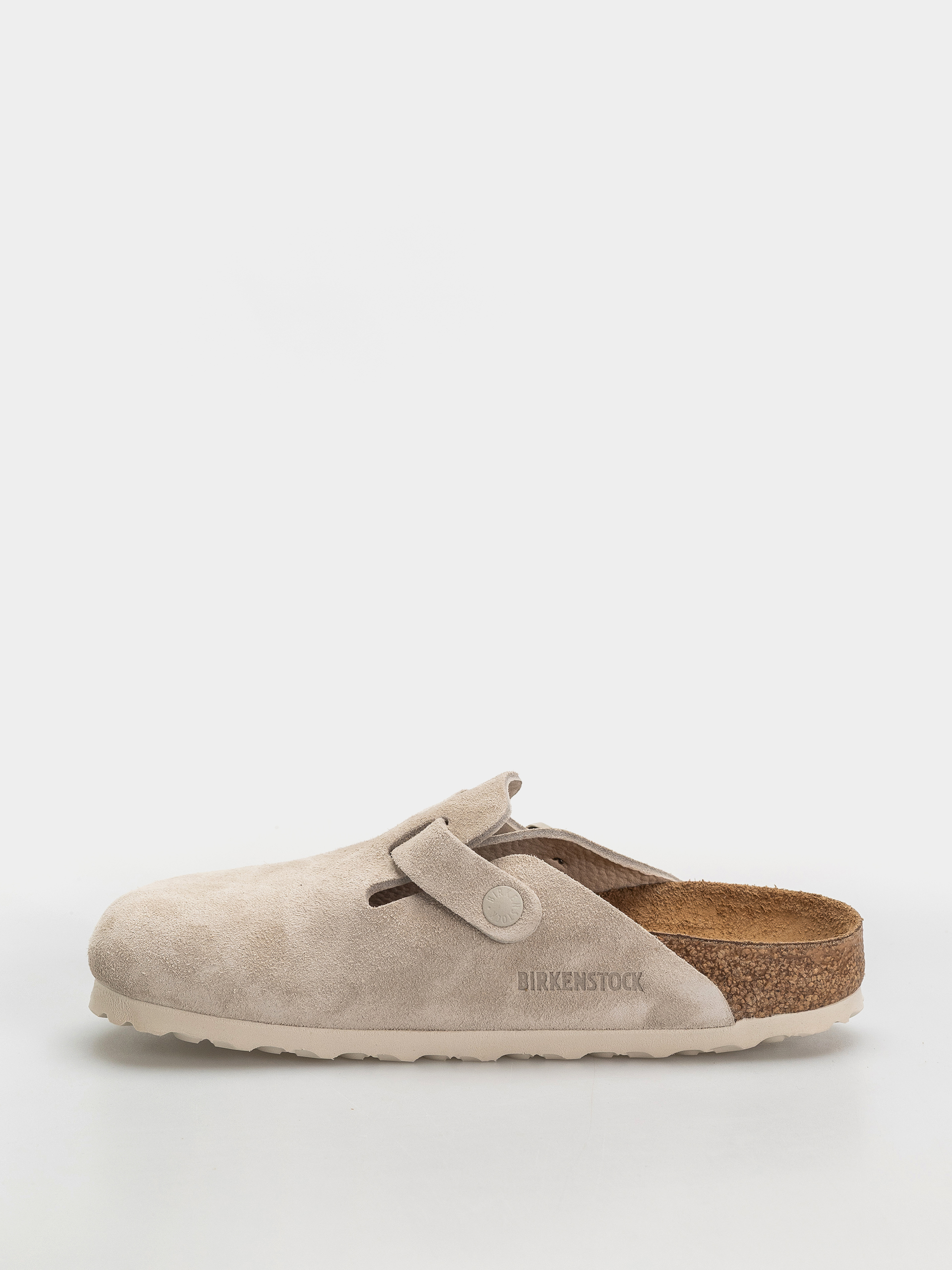 Klapki Birkenstock Boston Suede Leather Narrow (oyster)