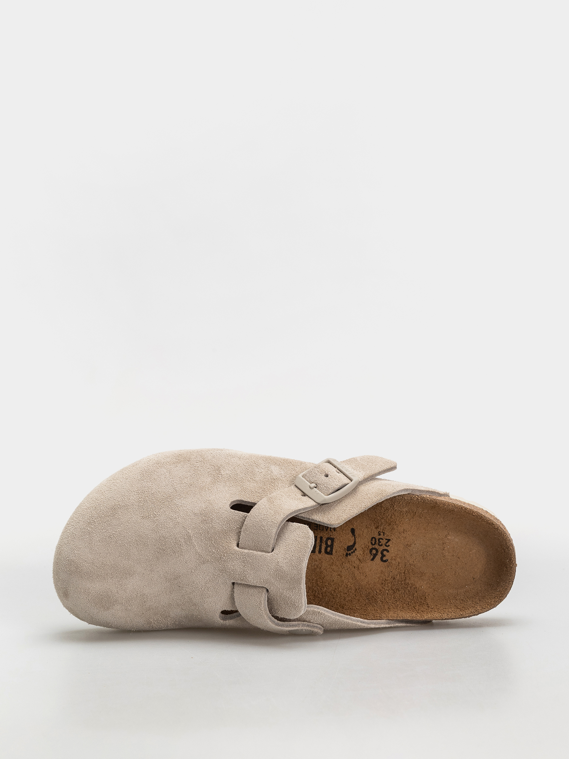 Klapki Birkenstock Boston Suede Leather Narrow (oyster)